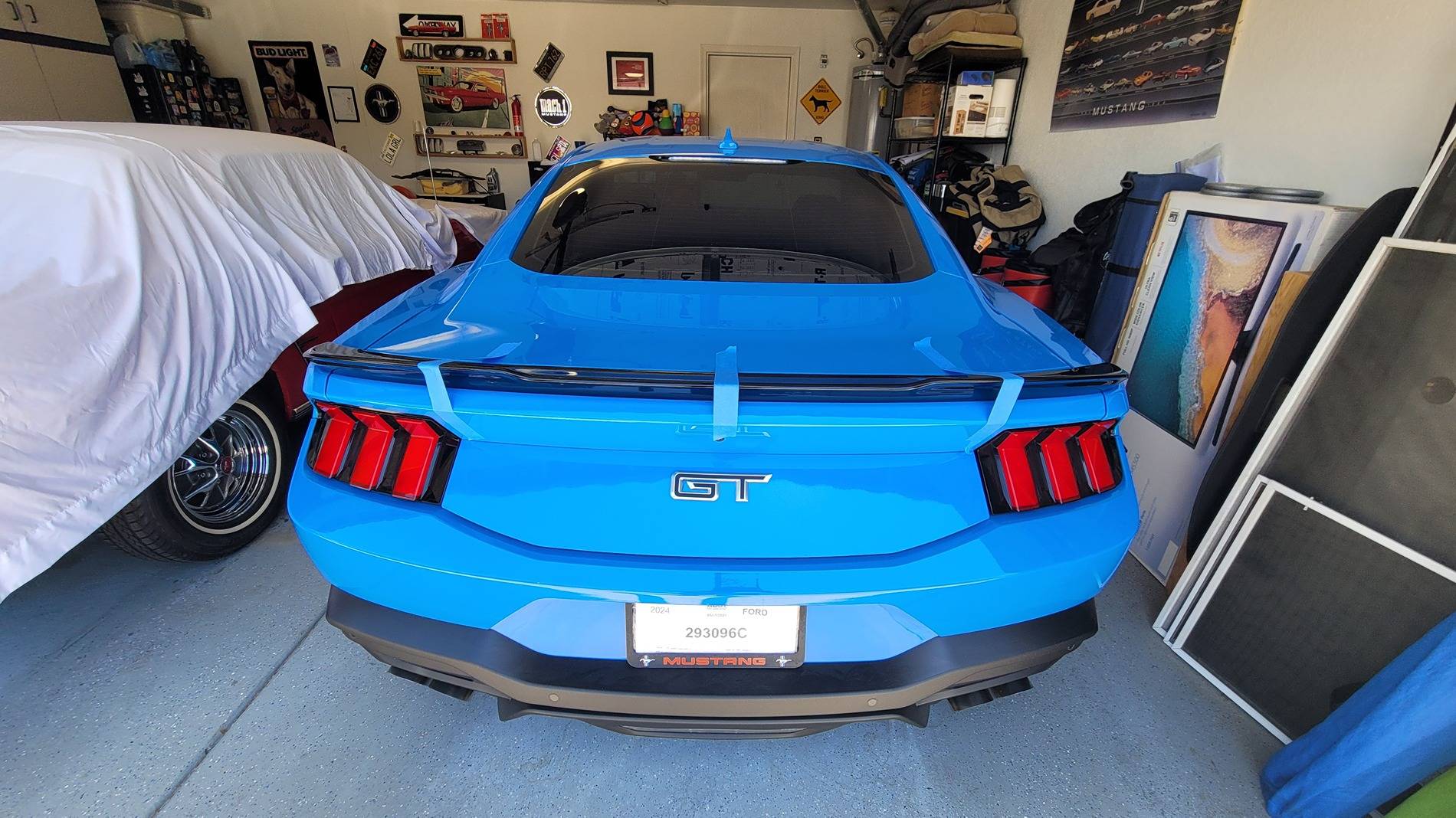 S650 Mustang Installed Air Design Spoiler + side stripes 20250518_114819