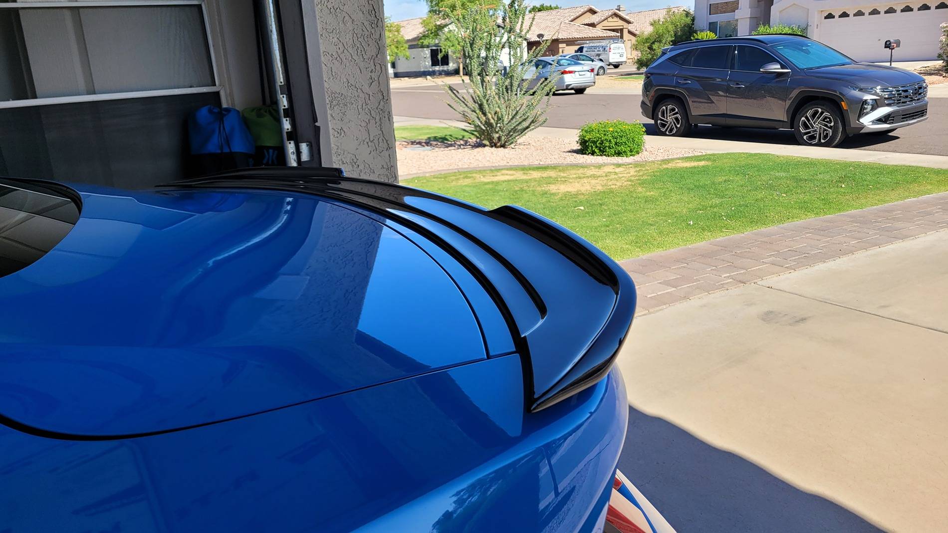 S650 Mustang Installed Air Design Spoiler + side stripes 20250524_160600