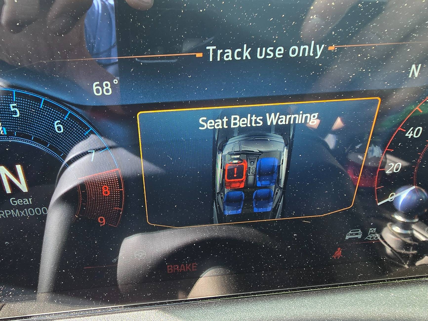 S650 Mustang How do you turn this off- seat belt sign 20250524_165438