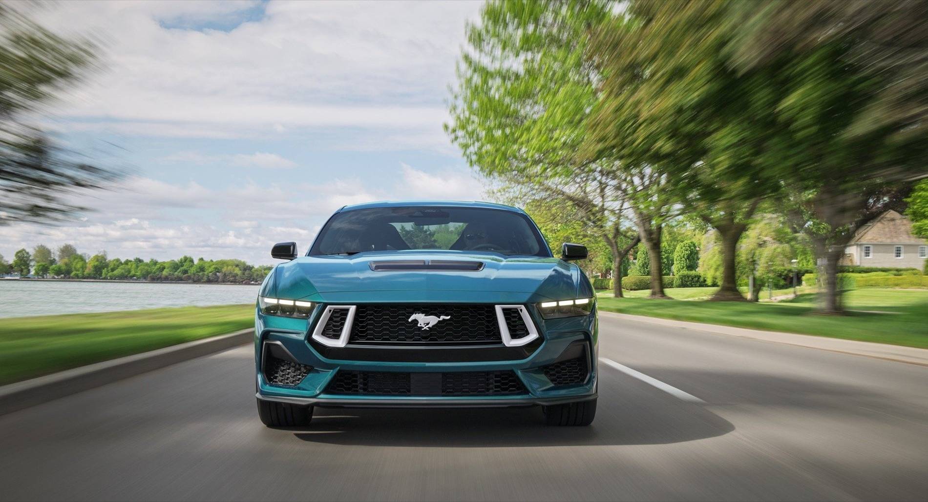 S650 Mustang 2026 FX Package revealed in new Adriatic Blue Metallic color 2026-Ford-Mustang-GT-FX-Package-Reveal-Photos-Exterior-002-front-front-fascia