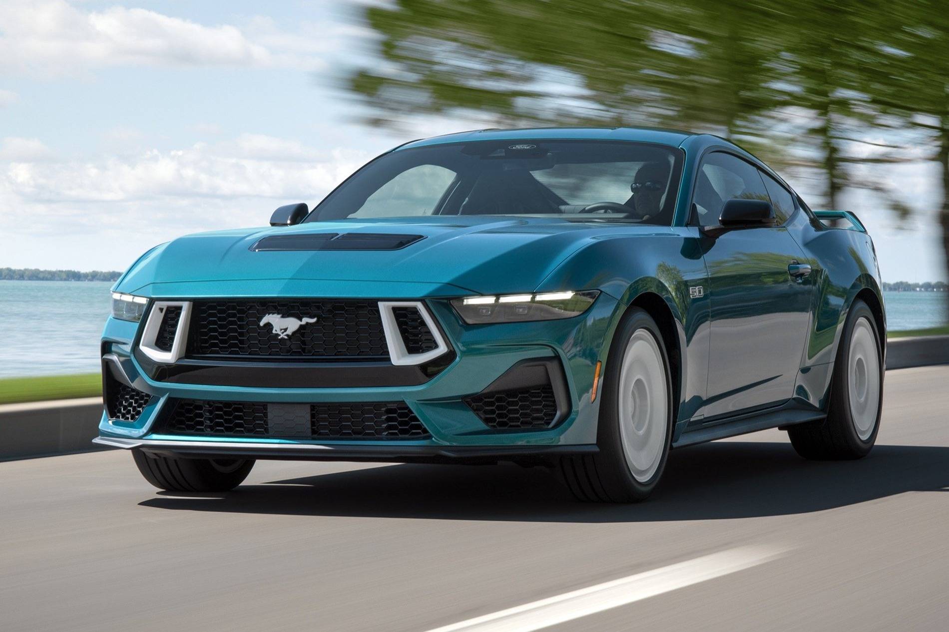 S650 Mustang 2026 FX Package revealed in new Adriatic Blue Metallic color 2026-Ford-Mustang-GT-FX-Package-Reveal-Photos-Exterior-003-front-three-quarters