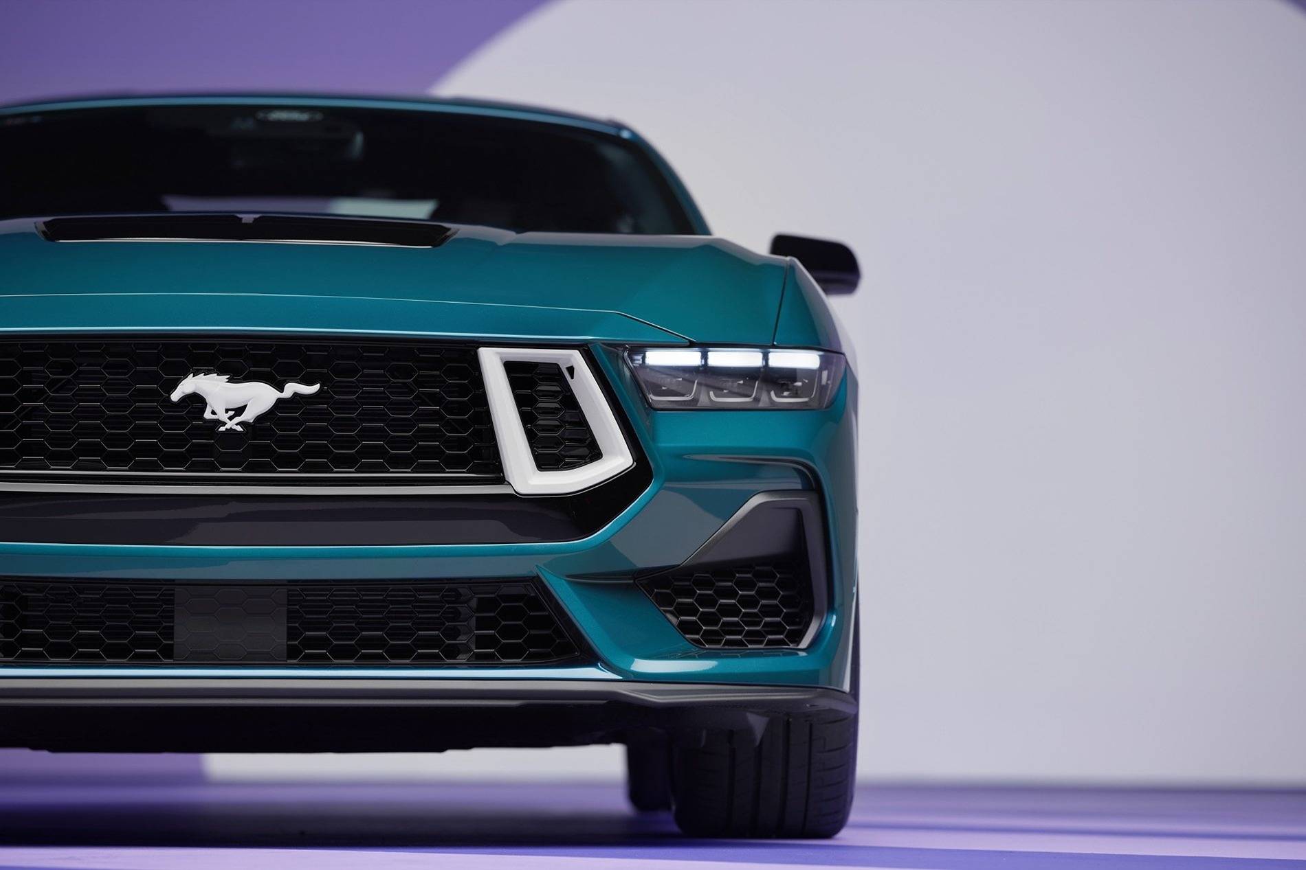 S650 Mustang 2026 FX Package revealed in new Adriatic Blue Metallic color 2026-Ford-Mustang-GT-FX-Package-Reveal-Photos-Exterior-013-front-fascia-DRL-daytime-running-li