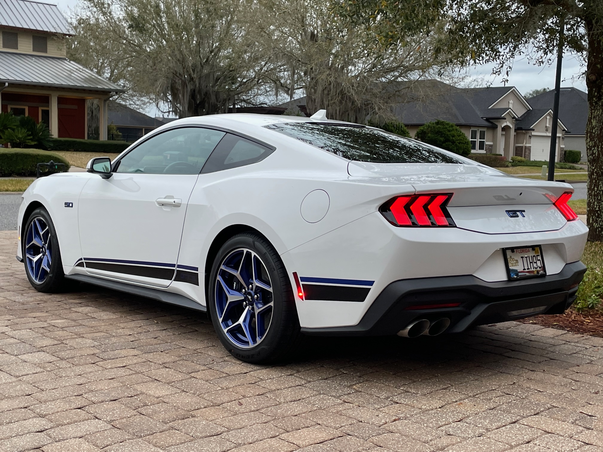 S650 Mustang 24 GT/CS white/ blue wheels! 24 gt cs 2