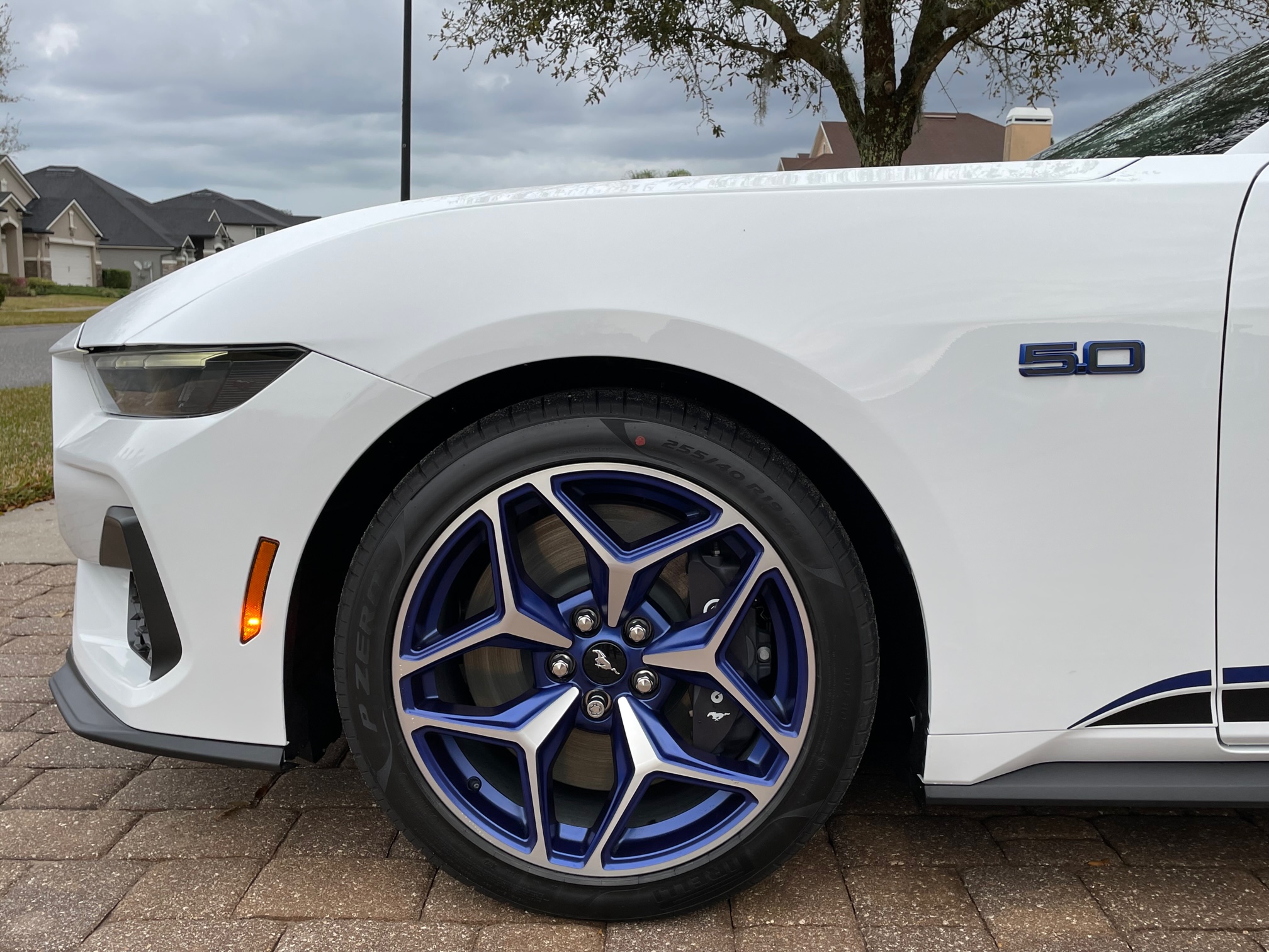 S650 Mustang 24 GT/CS white/ blue wheels! 24 gt cs 3