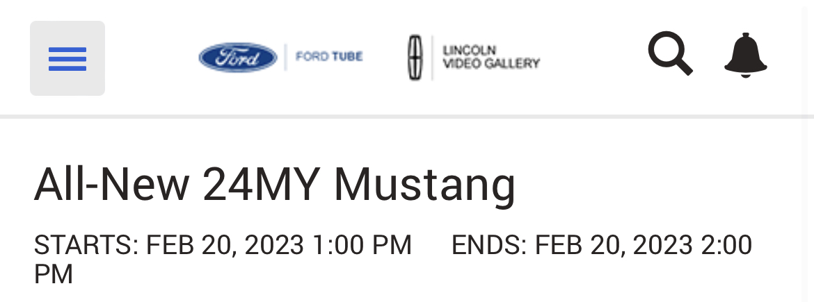 S650 Mustang Start of 2024MY Mustang production is 4/11/23. Order banks open 1/14/23. Scheduling begins 3/11/23 (per Donlan and Element Fleet Forecasts) 402119B4-76C3-411C-AE91-6F862B8428FA