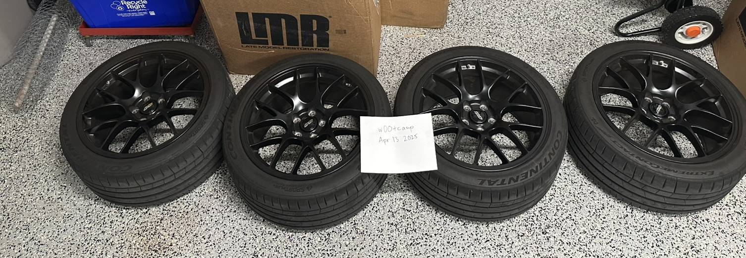 S650 Mustang FS: APEX EC-7 19x10" ET40 Wheels - Satin Black with 285/35ZR-19 Continental ExtremeContact Sport 02 527DFD4D-CB84-4523-9CB6-8B3E94BFF87A_1_105_c