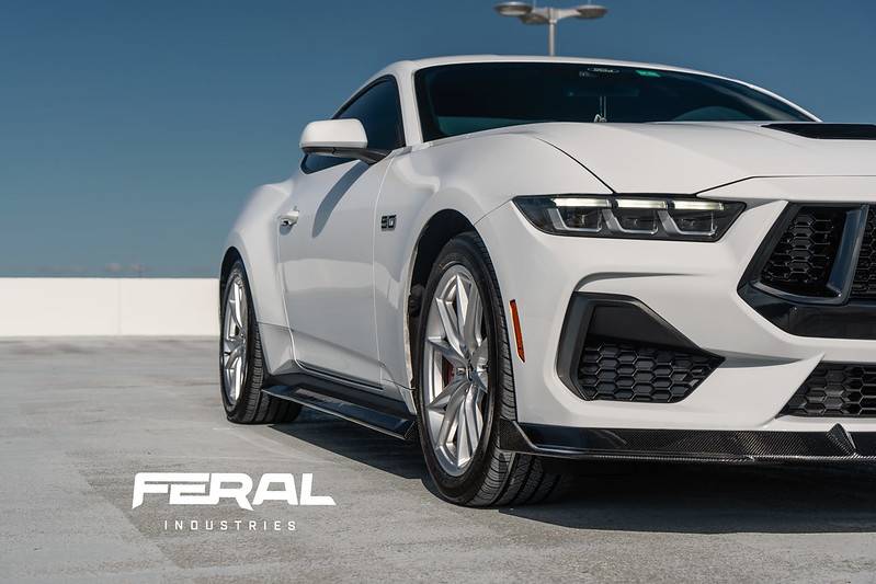 S650 Mustang Feral Industries - NEW CARBON FIBER TRACK FRONT SPOILER + SIDESKIRT EXTENSIONS 54017686162_4f19746f6d_c