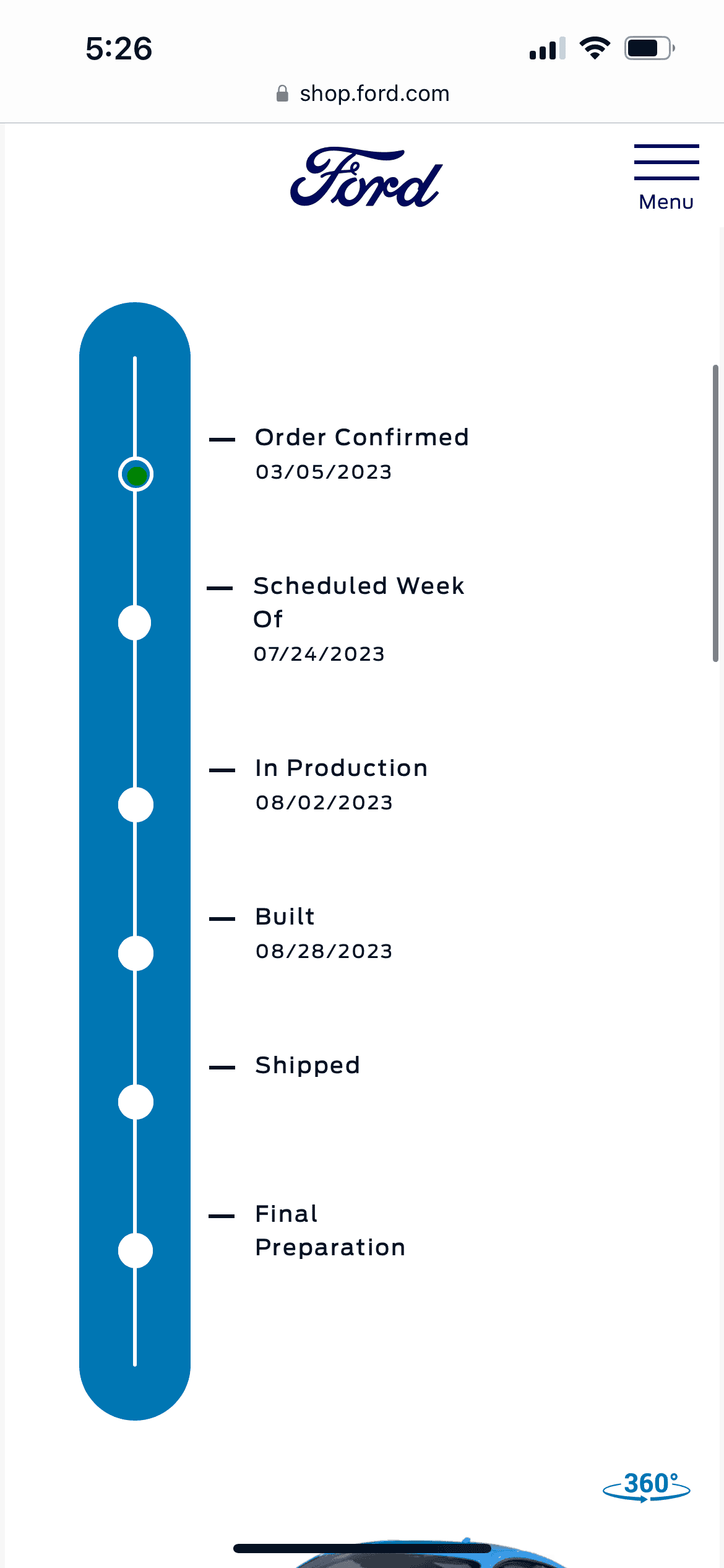 S650 Mustang Order confirmed after switching to built 744728DF-AF19-4549-94C0-2A8D02BCBC8A