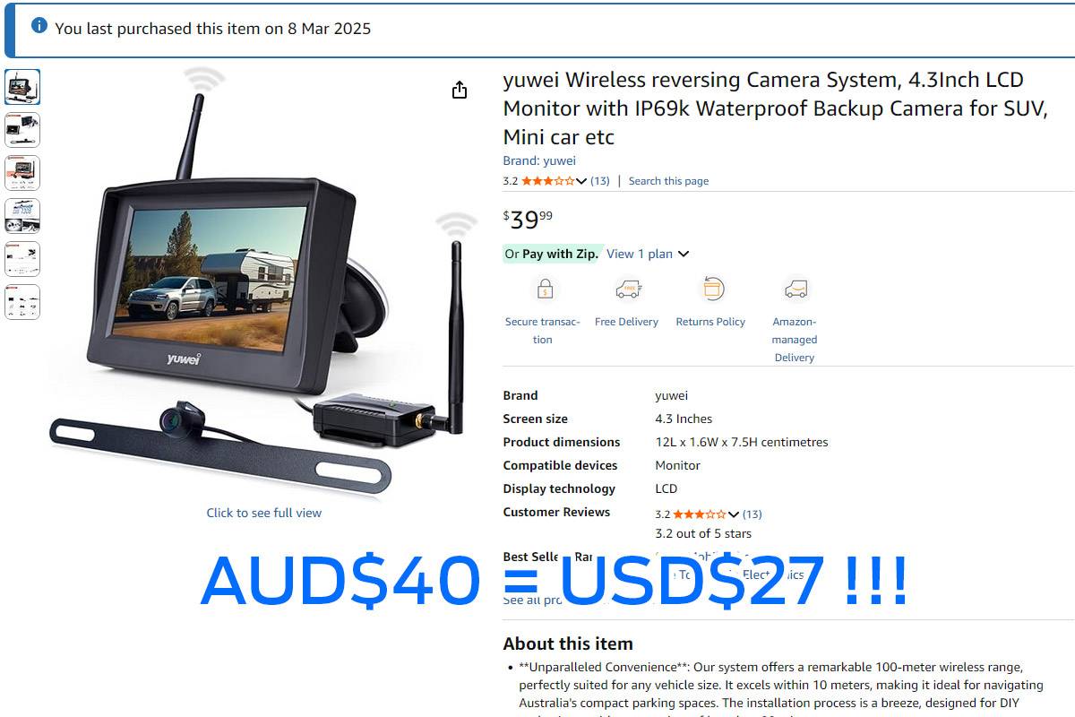 S650 Mustang Inexpensive Front Parking Camera System Amazon-Listing_1200