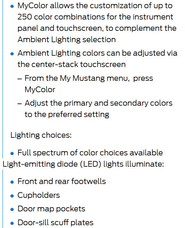 S650 Mustang How many are regretting ambient light options