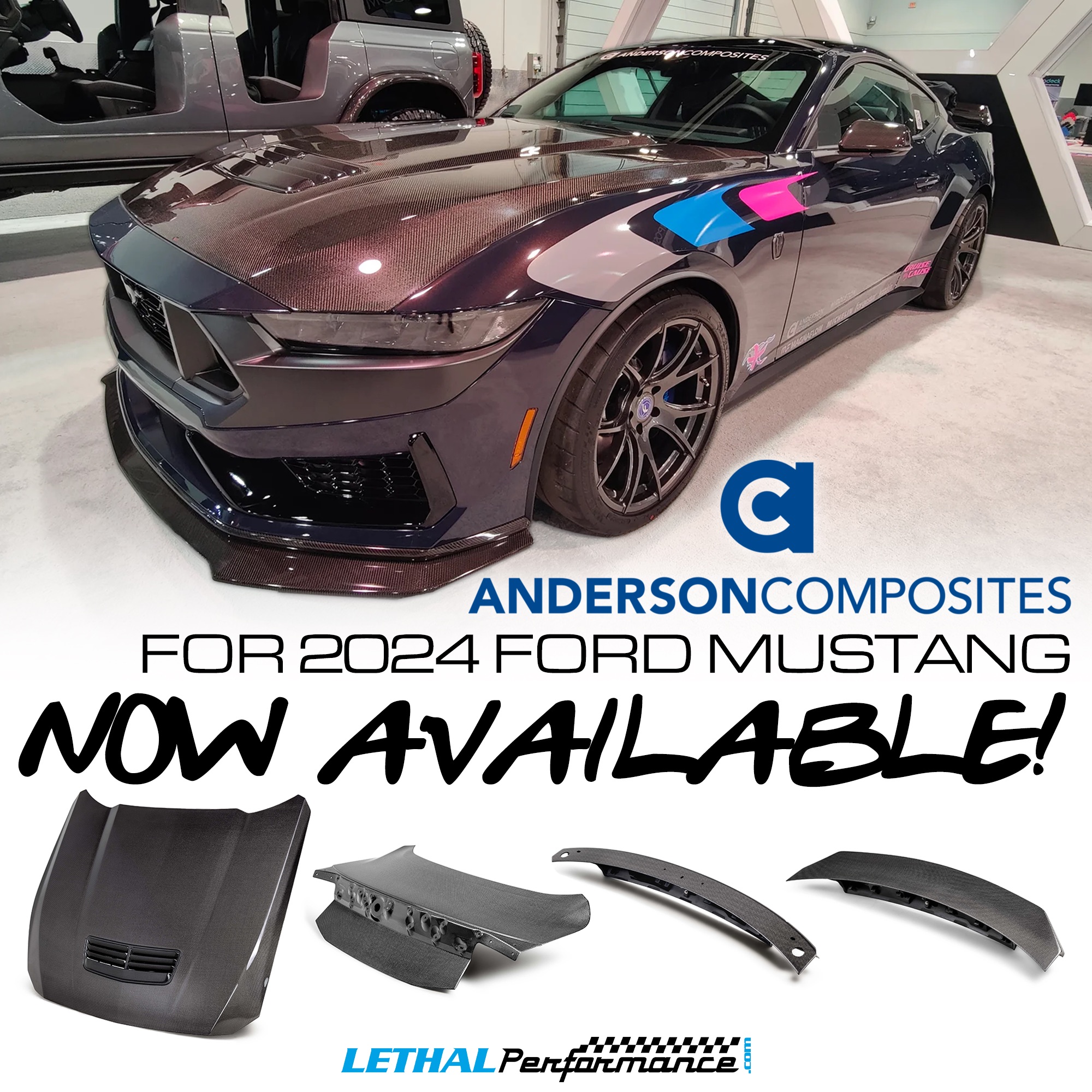 S650 Mustang Anderson Composites CARBON FIBER for your 2024 Mustang!! anderson comp. 2024