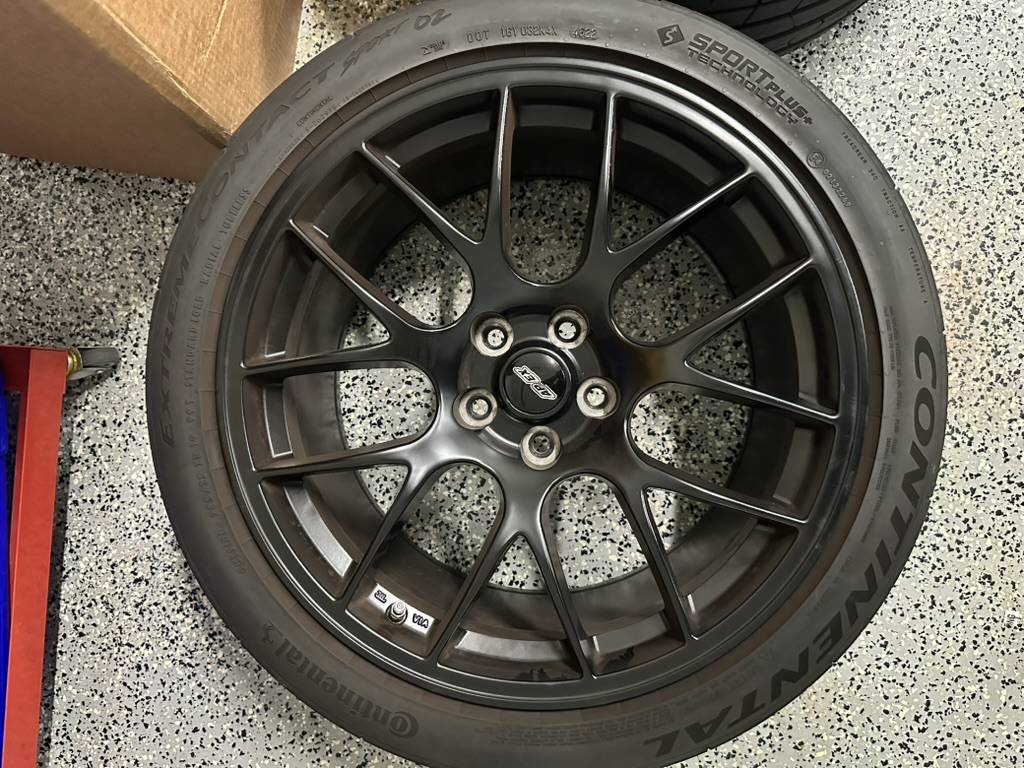 S650 Mustang FS: APEX EC-7 19x10" ET40 Wheels - Satin Black with 285/35ZR-19 Continental ExtremeContact Sport 02 B76FEB36-9BFF-48AB-92A2-C27F1AFC1BA0_1_105_c