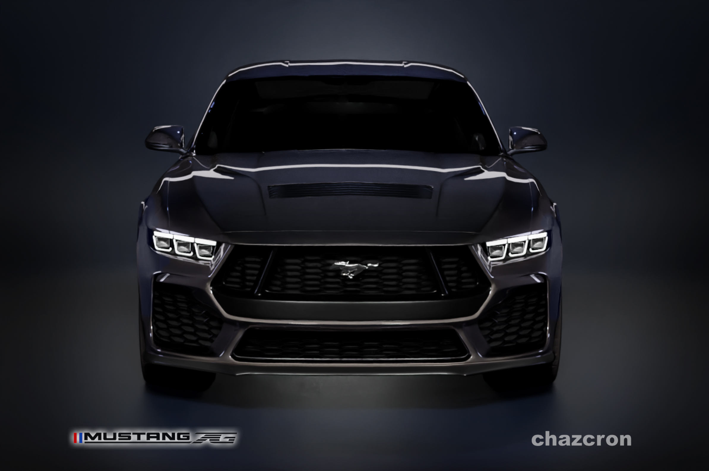 S650 Mustang chazcron weighs in... 7th gen 2023 Mustang S650 3D model & renderings in several colors! Black on black