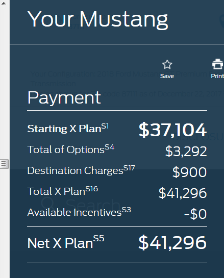 S650 Mustang X-Plan on New Mustang Build & Price