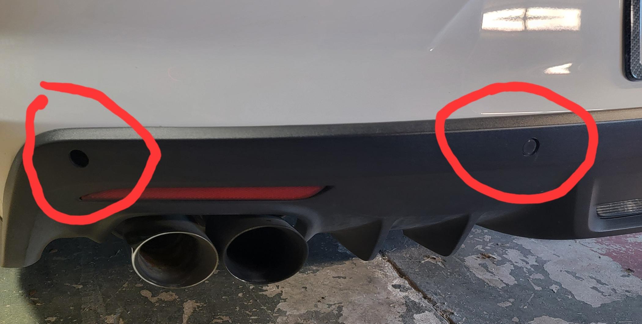 S650 Mustang Need help to identify the round "buttons" on my valance Bumper button 2
