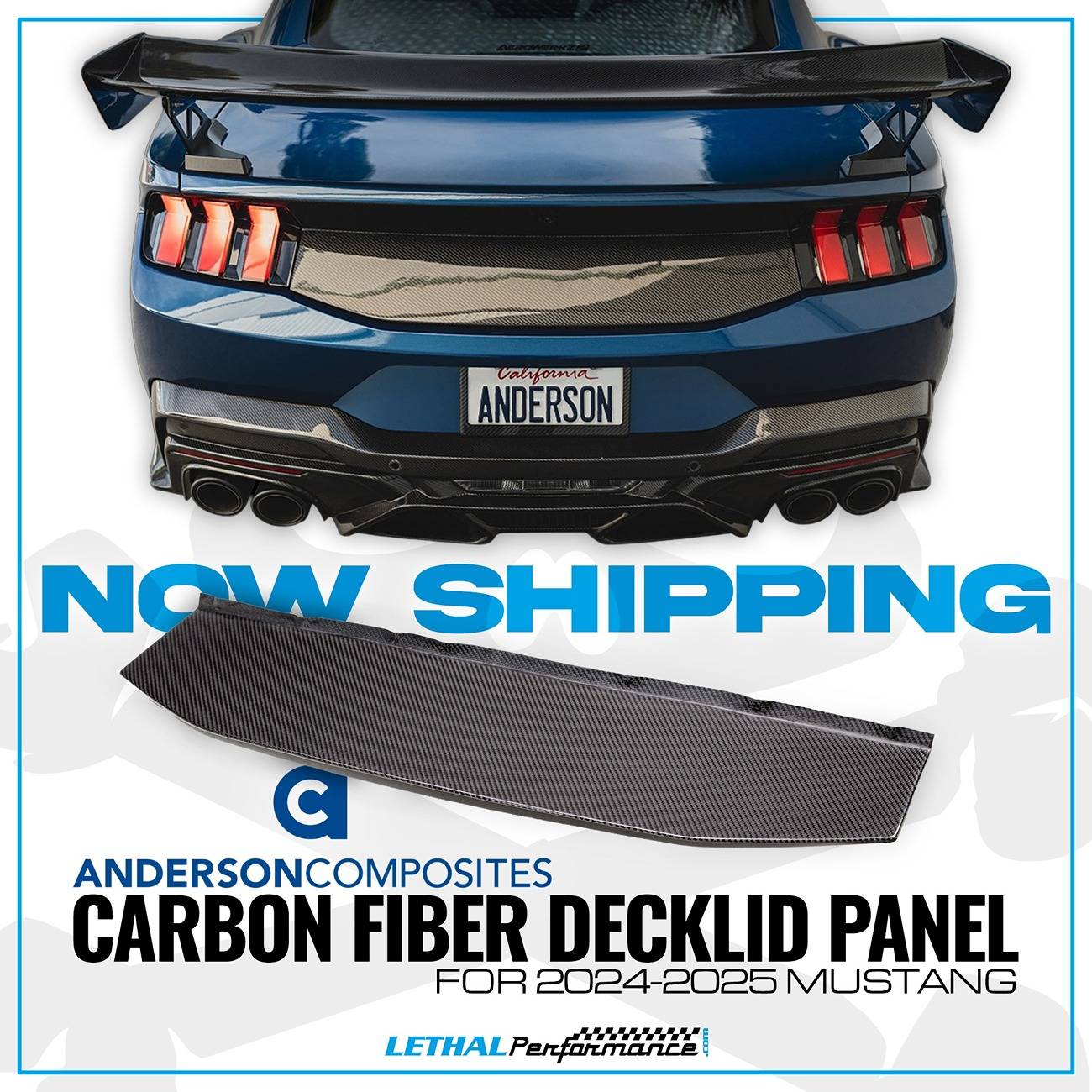 S650 Mustang Anderson Composites’ Carbon Fiber Decklid Panels NOW SHIPPING! cf decklid anderson shippin