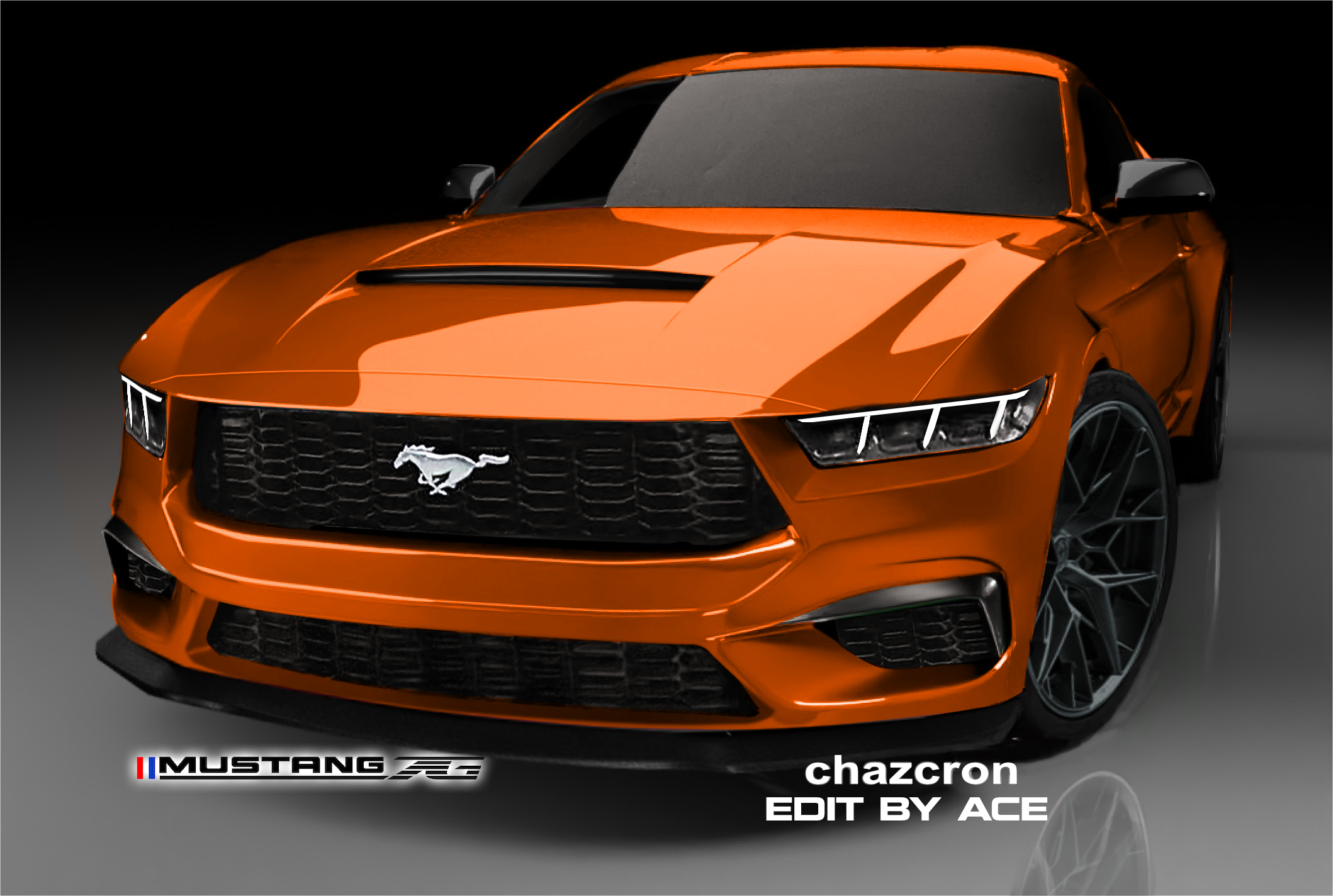 S650 Mustang chazcron weighs in... 7th gen 2023 Mustang S650 3D model & renderings in several colors! chazcron_tuned_orange-