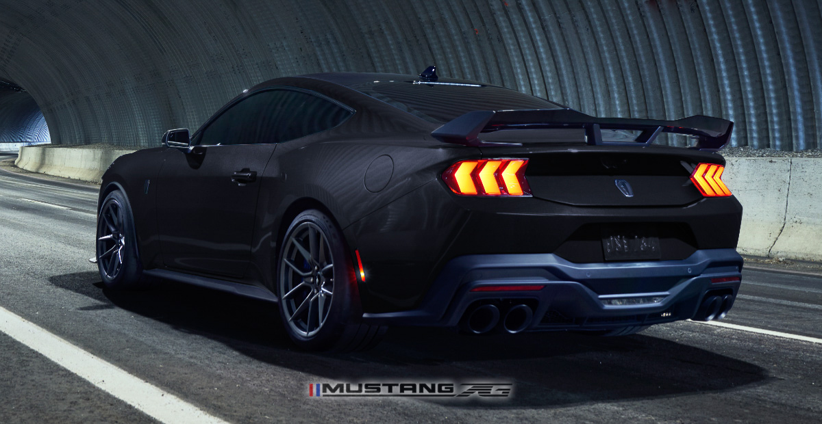 S650 Mustang Dark Horse Mustang in more colors - renderings DarkHorse_Rear_Black