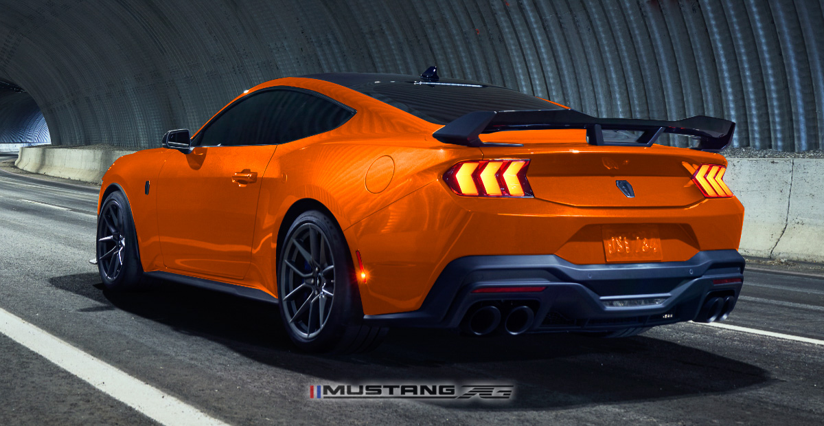 S650 Mustang Dark Horse Mustang in more colors - renderings DarkHorse_Rear_Orange
