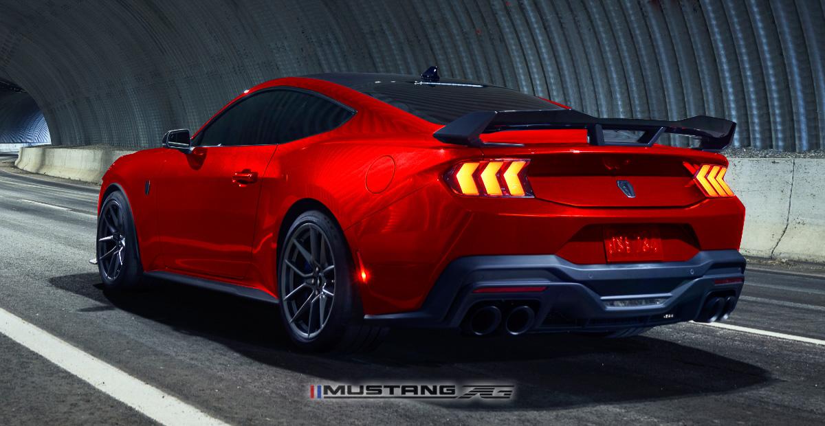 S650 Mustang Dark Horse Mustang in more colors - renderings DarkHorse_Rear_Red