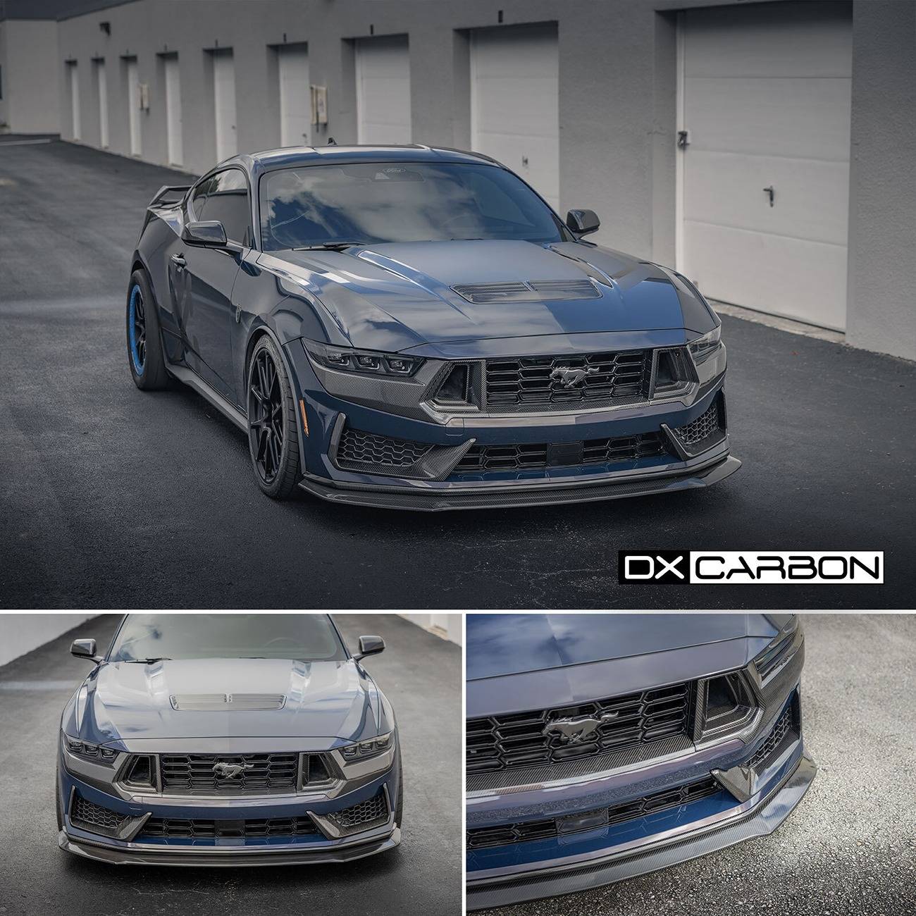S650 Mustang ALL NEW DX Carbon Front Fascia | 2024+ Mustang Dark Horse! DHfrontcolla
