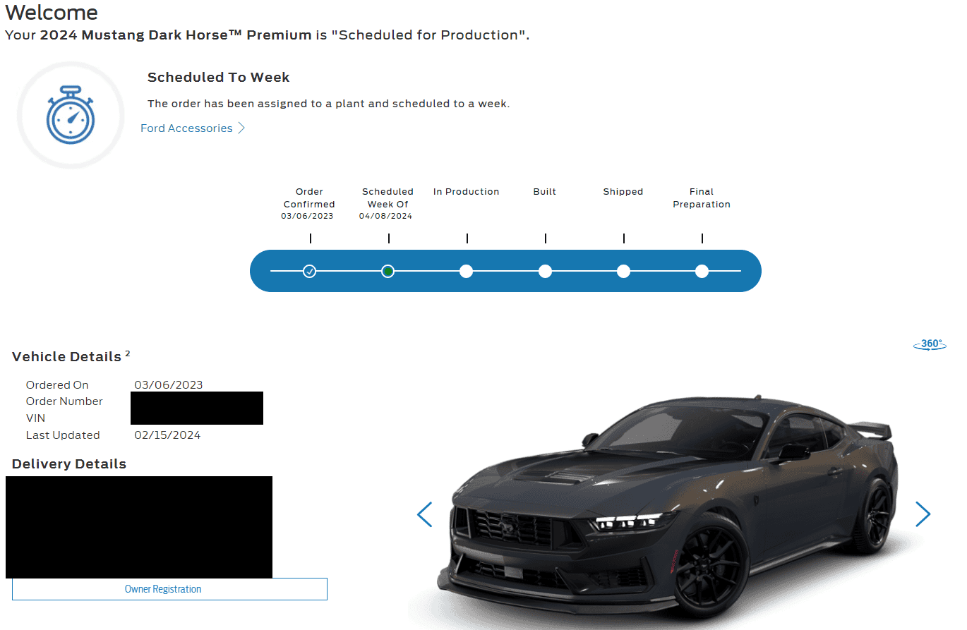 S650 Mustang FINALLY Scheduled! DHOrder