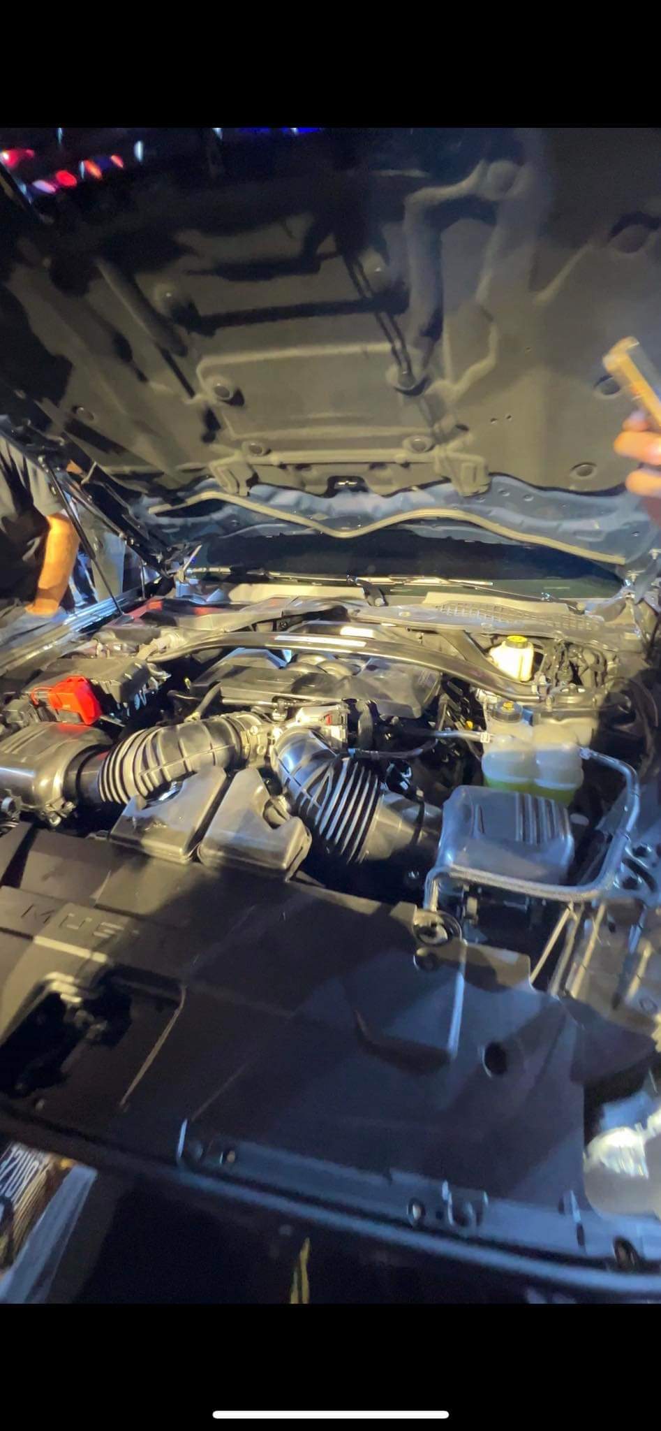 S650 Mustang Live underhood 5.0 Coyote Engine pic found FB_IMG_1663240087708