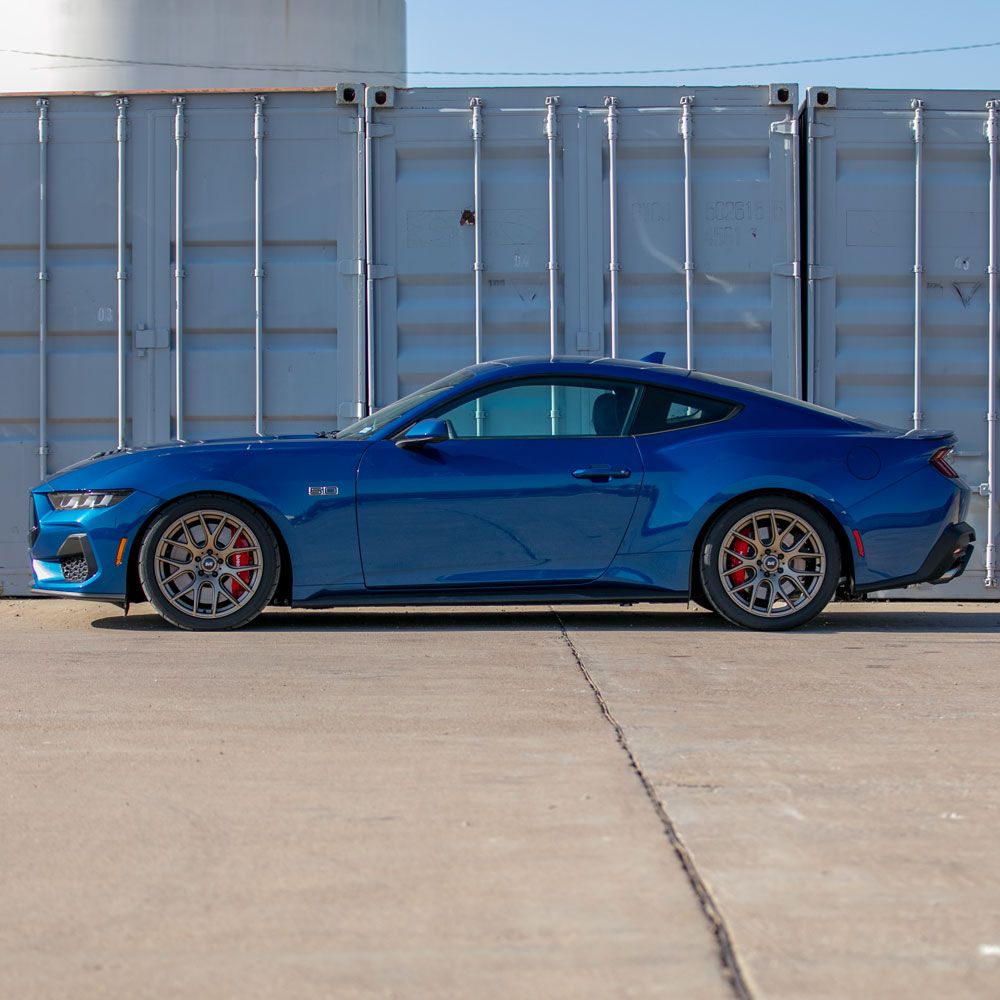 S650 Mustang 2024 Atlas Blue Mustang GT On Bronze SVE Drift Wheels fgAUcab