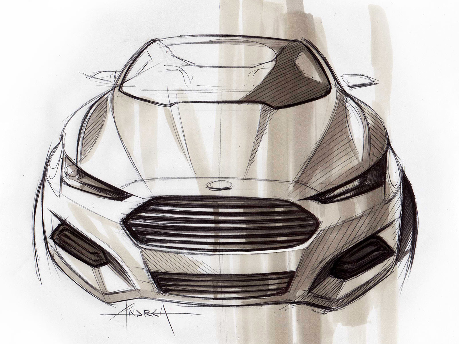 S650 Mustang First Look: S650 Mustang Prototype Spied With Production Body! 📸 Ford-Fusion-Design-Sketch-by-Andrea-di-Buduo