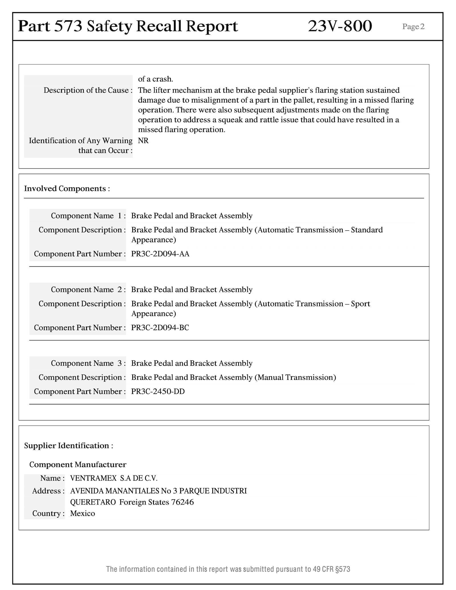 S650 Mustang First 2024 Mustang Safety Recall (23S61) - Brake Pedal Assemblies ford-recalls-2024-mustang-over-loose-brake-pedal-owners-told-not-to-drive-their-cars-225689-2