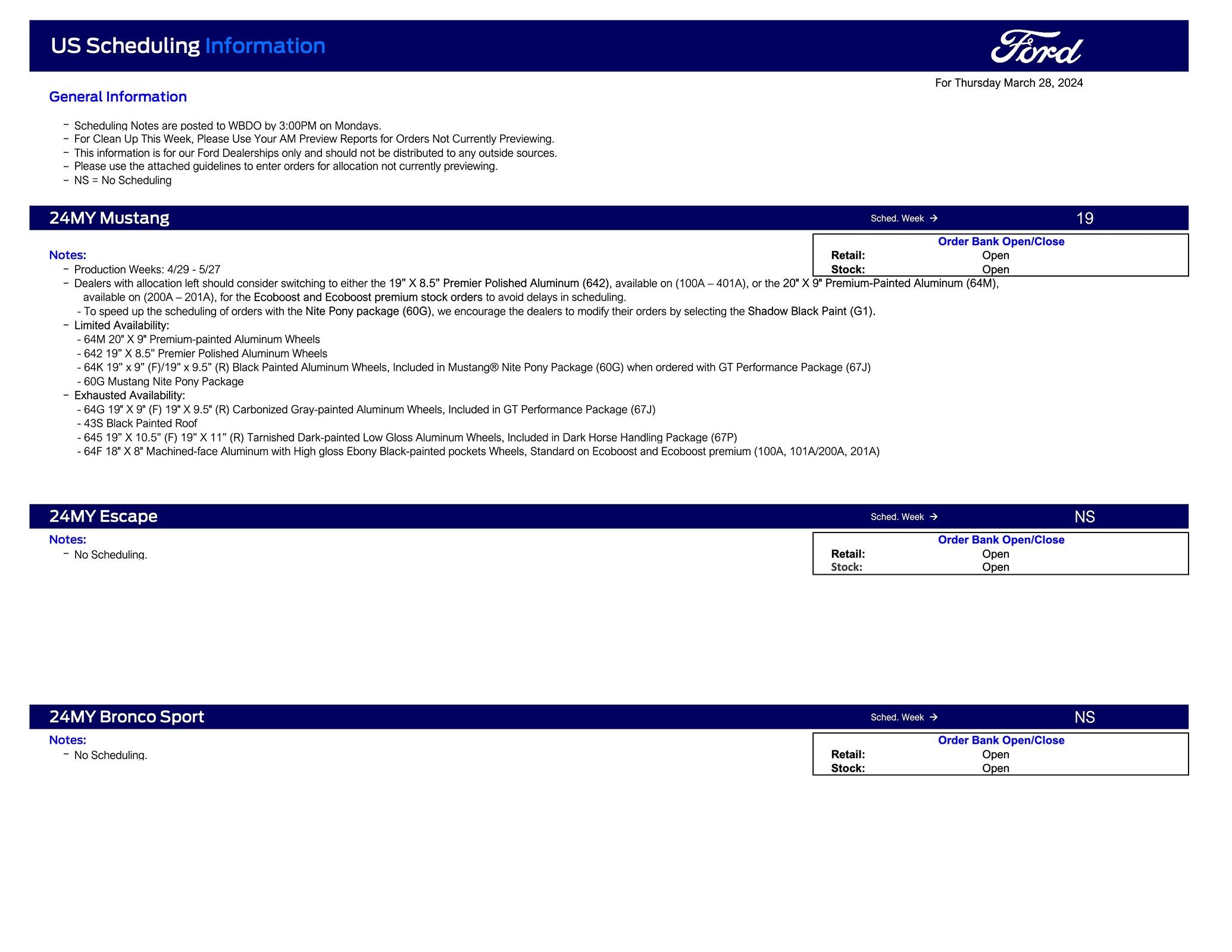 S650 Mustang 2024 Mustang Scheduling This Week (3/28/24) for Production Weeks 4/29 - 5/27 Ford Scheduling Notes - 3.25.24-1