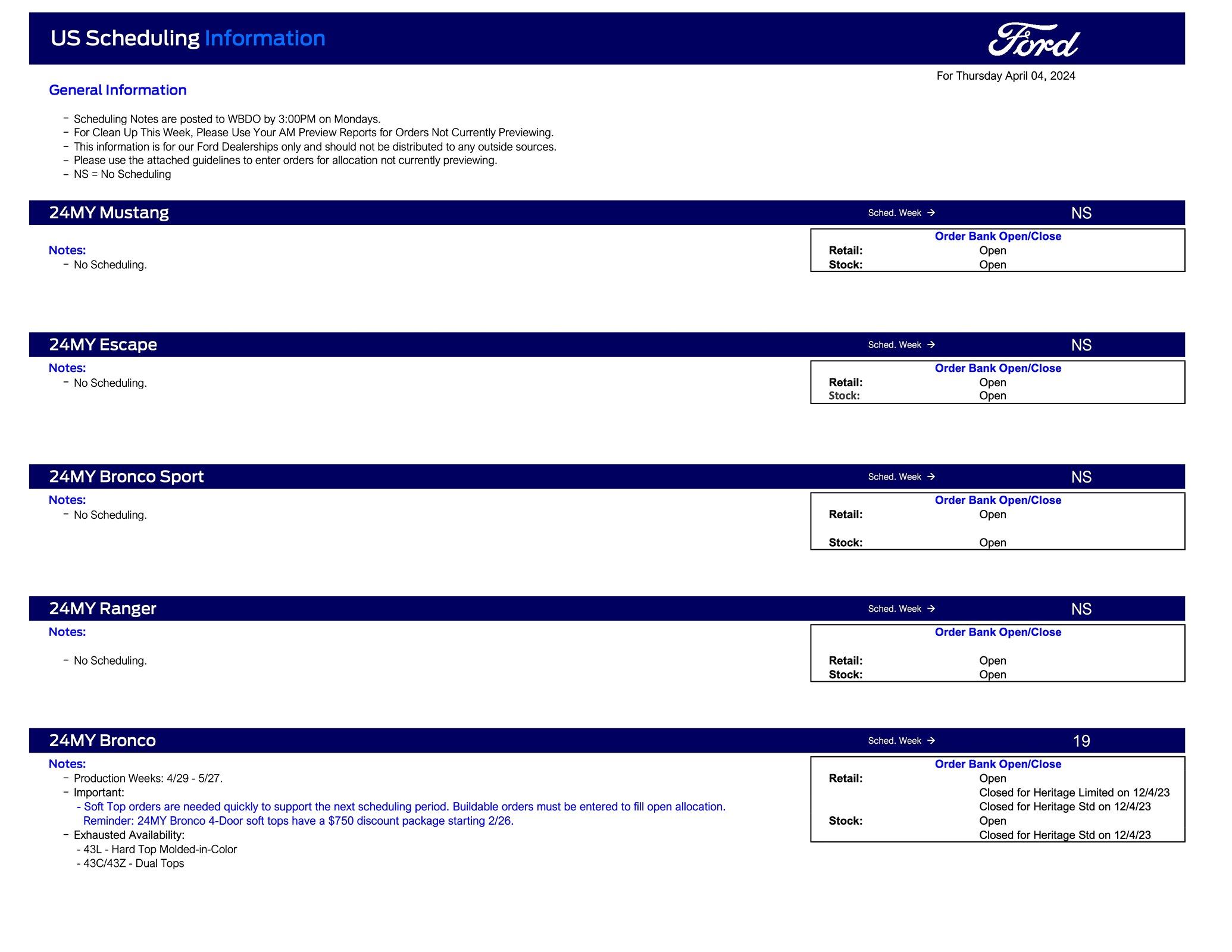 S650 Mustang 2024 Mustang No Scheduling This Week (4/4/24) Ford Scheduling Notes - 4.2.24-1