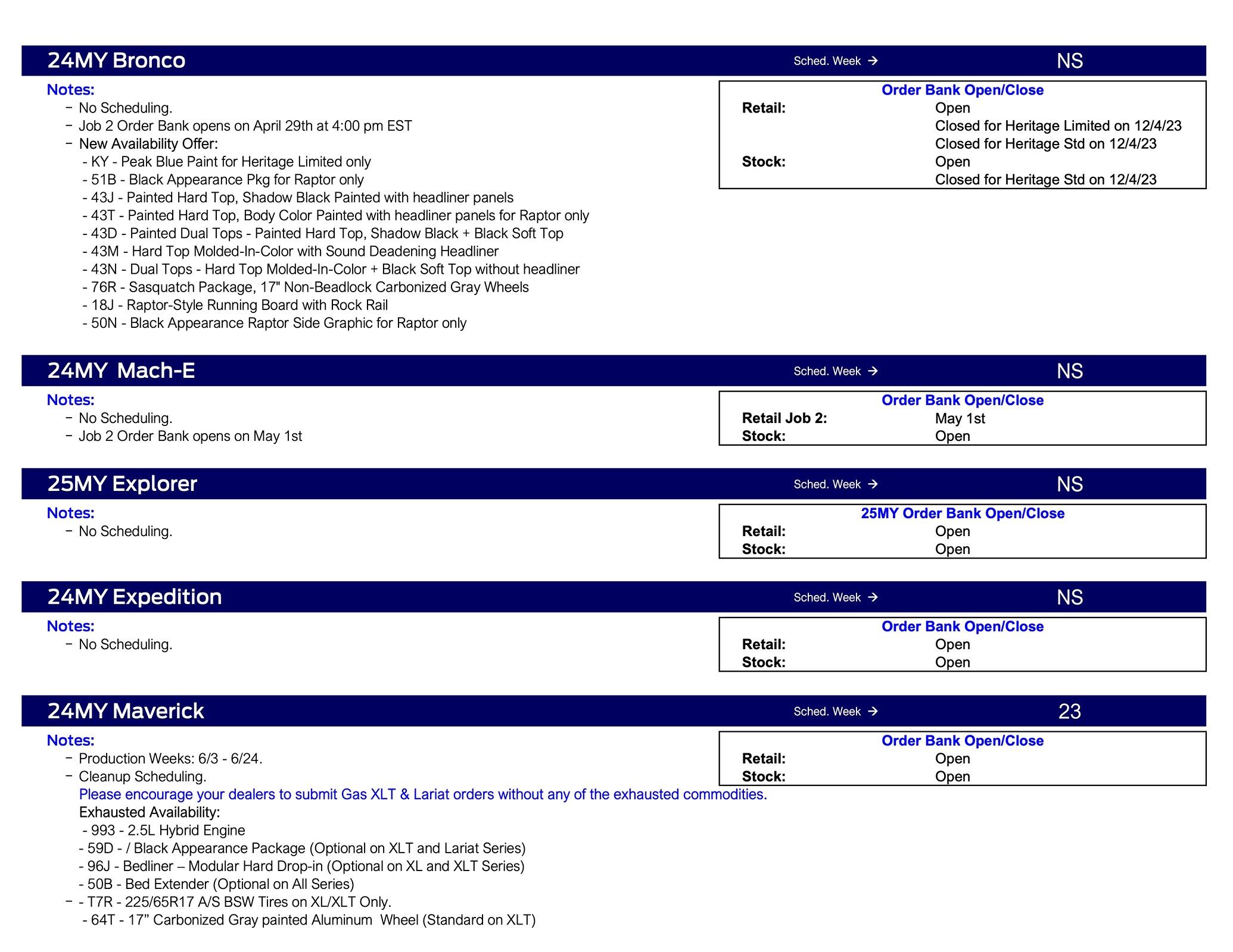 S650 Mustang 2024 Mustang No Scheduling This Week (5/2/24) Ford Scheduling Notes - 4.29.24-2