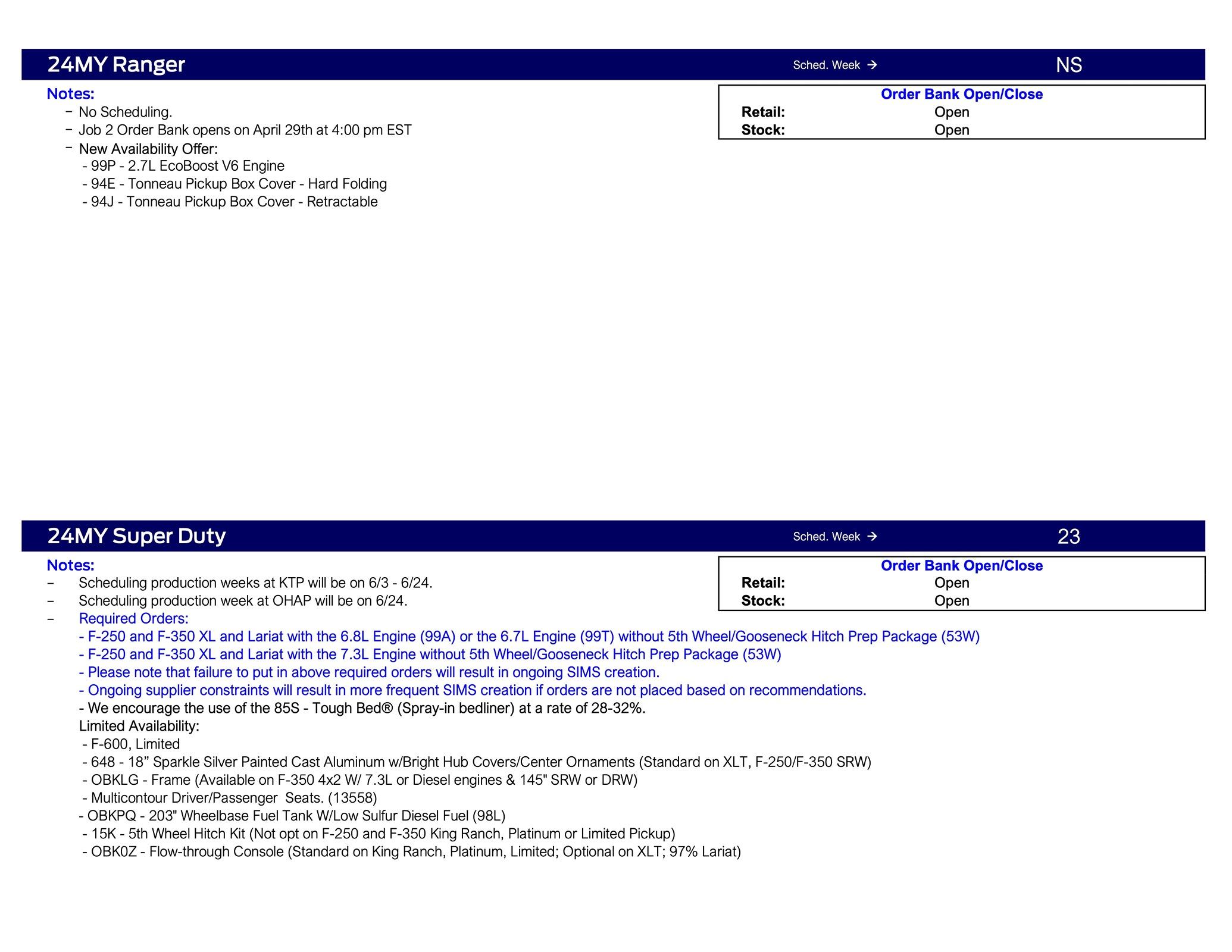 S650 Mustang 2024 Mustang No Scheduling This Week (5/2/24) Ford Scheduling Notes - 4.29.24-3