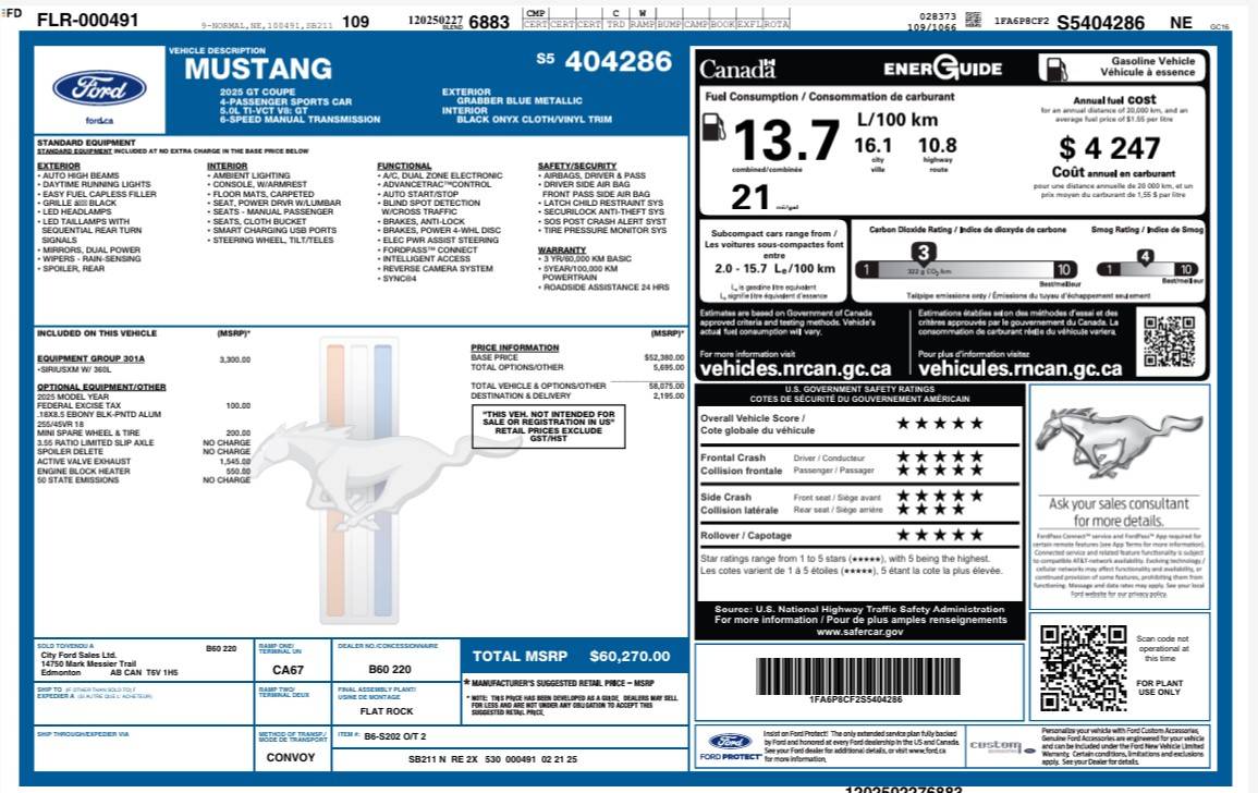 S650 Mustang May 2025 Mustang Sales Figures Ford_Canada-60270CAD