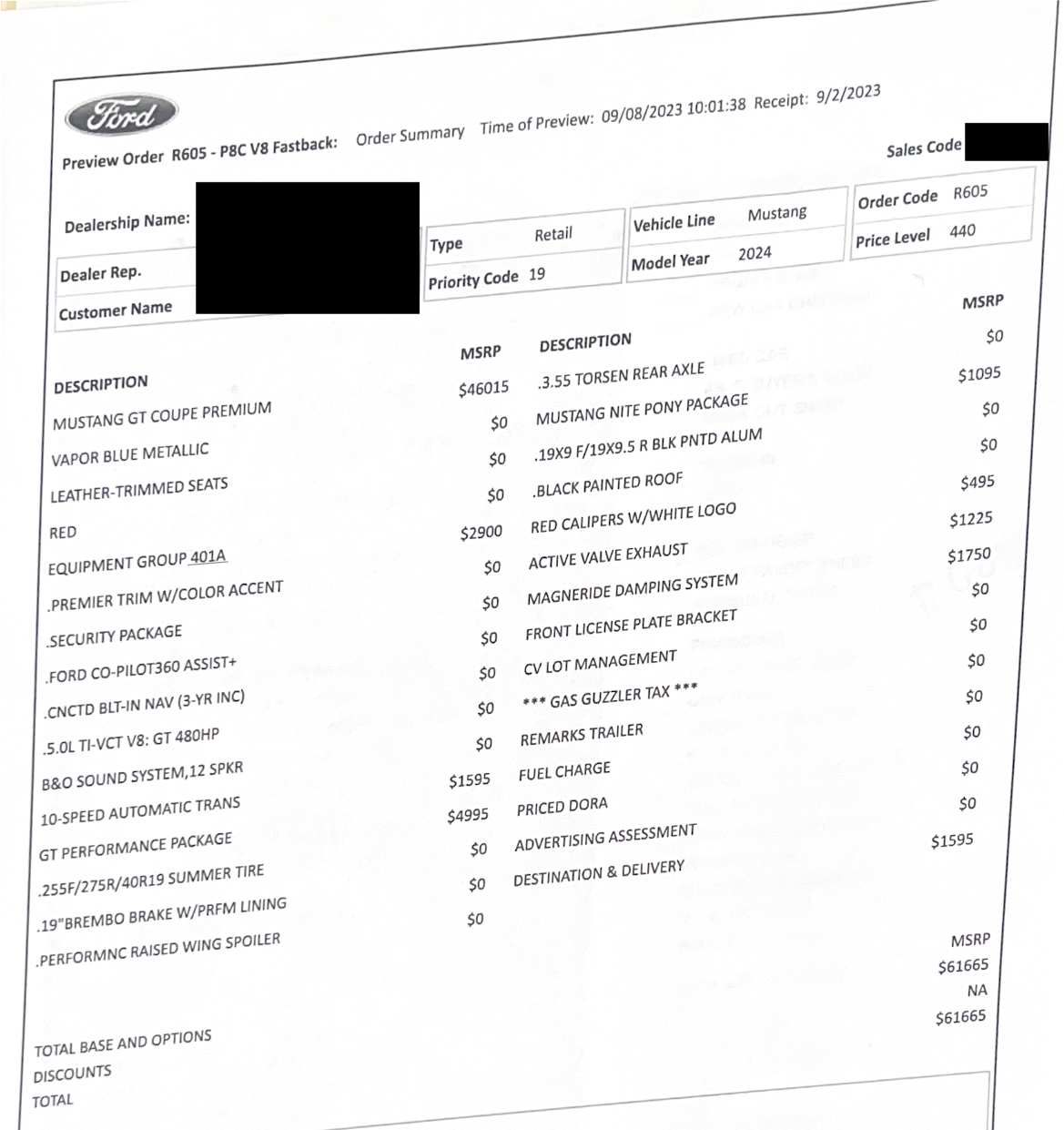 S650 Mustang 2024+ Mustang S650 Orders Tracking List & Stats [Enter Yours!] FordMustangR605