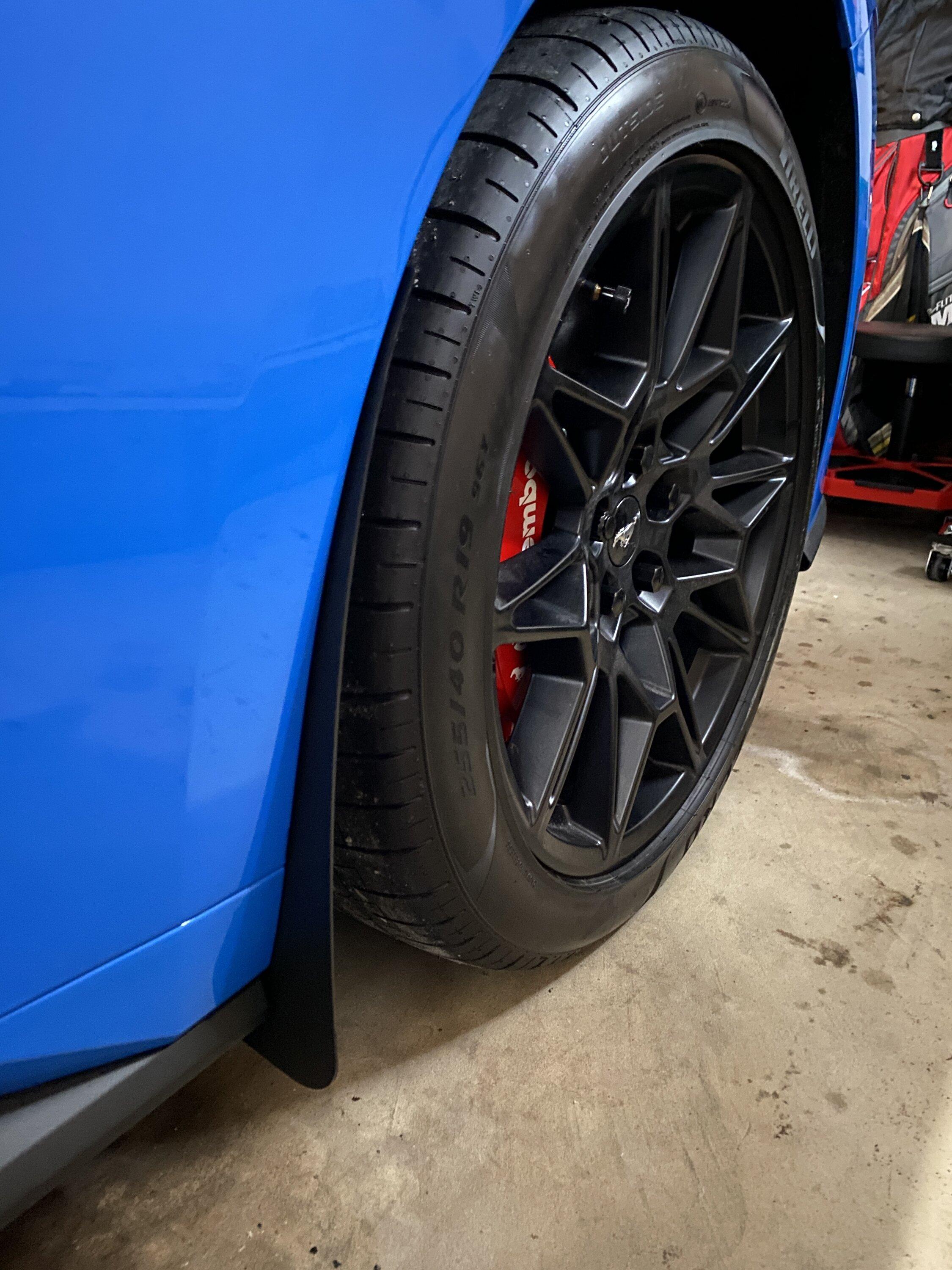 S650 Mustang Splash Shield/Mud Guard/Fender Flare to protect paint Front Outside View.JPG