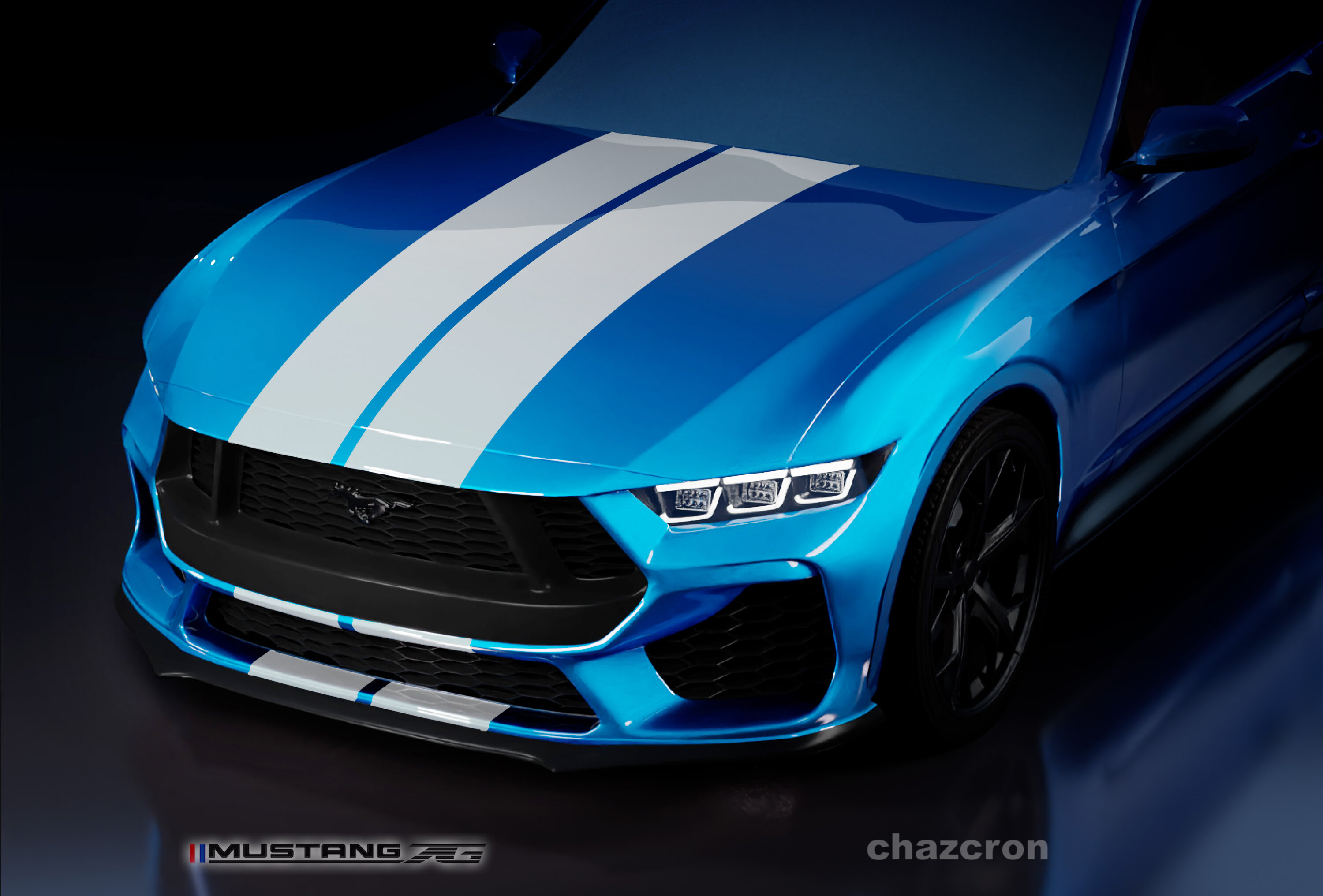 S650 Mustang chazcron weighs in... 7th gen 2023 Mustang S650 3D model & renderings in several colors! GB_W
