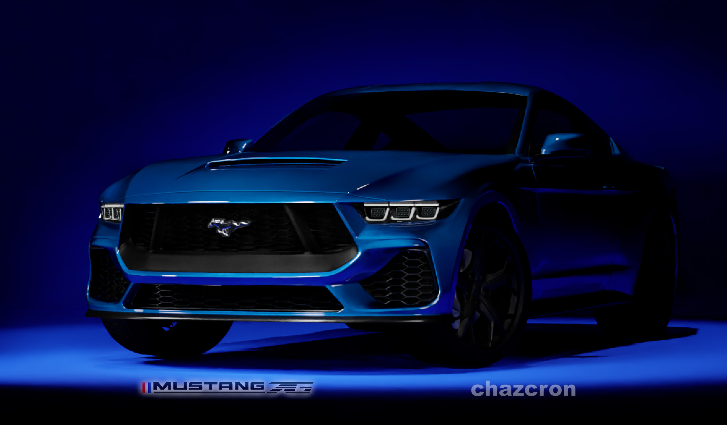 S650 Mustang chazcron weighs in... 7th gen 2023 Mustang S650 3D model & renderings in several colors! grabber-