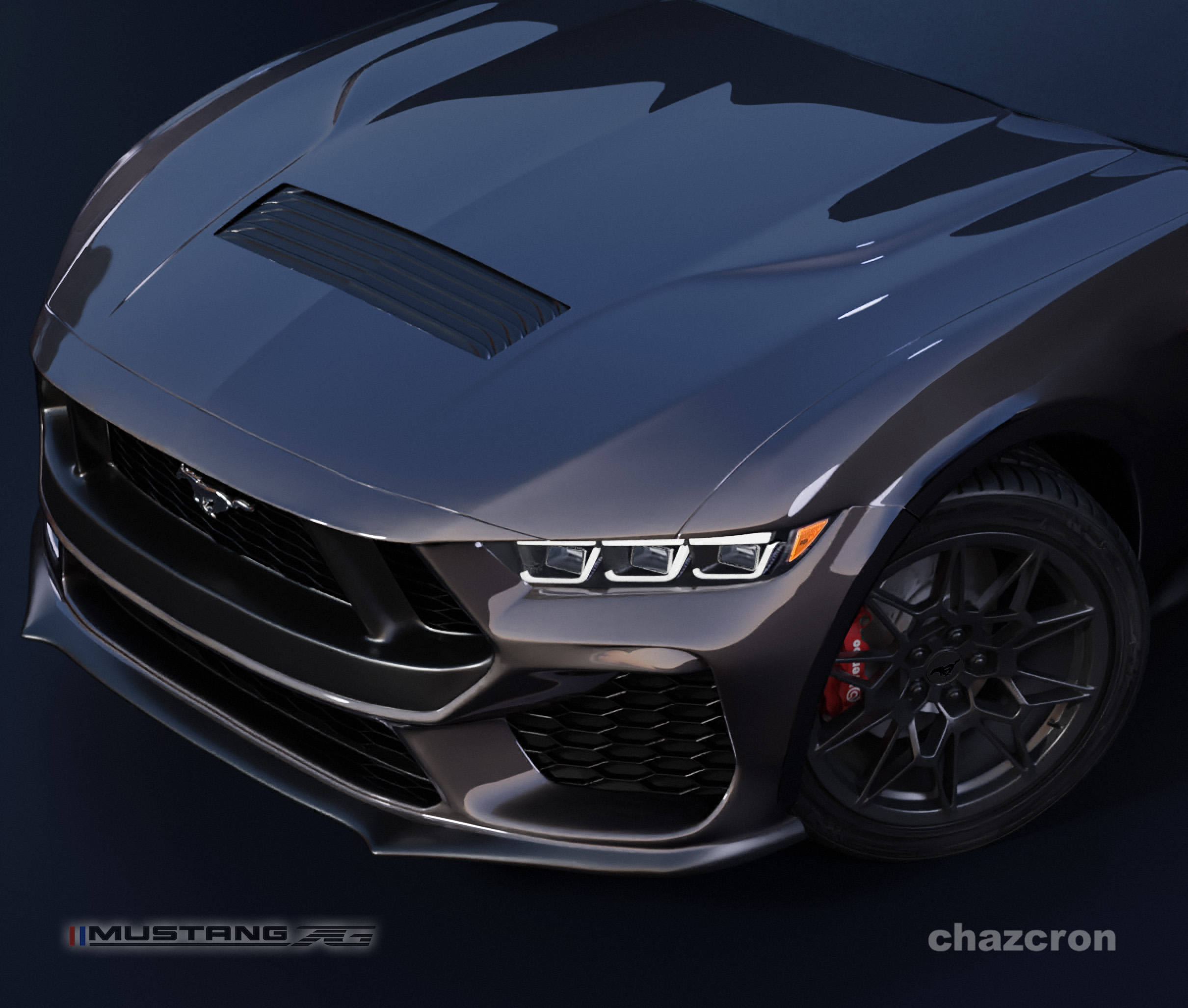 S650 Mustang chazcron weighs in... 7th gen 2023 Mustang S650 3D model & renderings in several colors! GreyRim