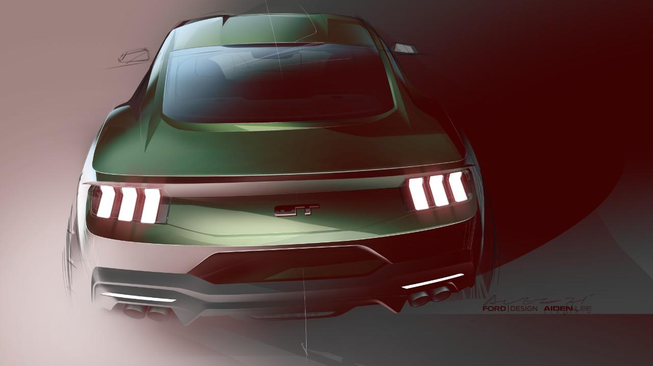 S650 Mustang S650 Mustang Design Sketches, Proposals, Modeling (Exterior + Interior) GT-Rear View tipped_A.Lee