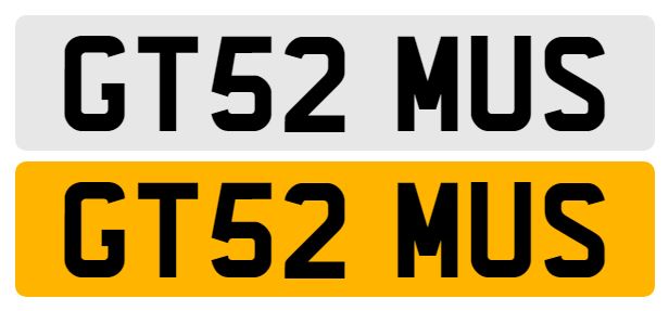 S650 Mustang GT52 MUS - Registration Number For Sale GT52MUS.JPG