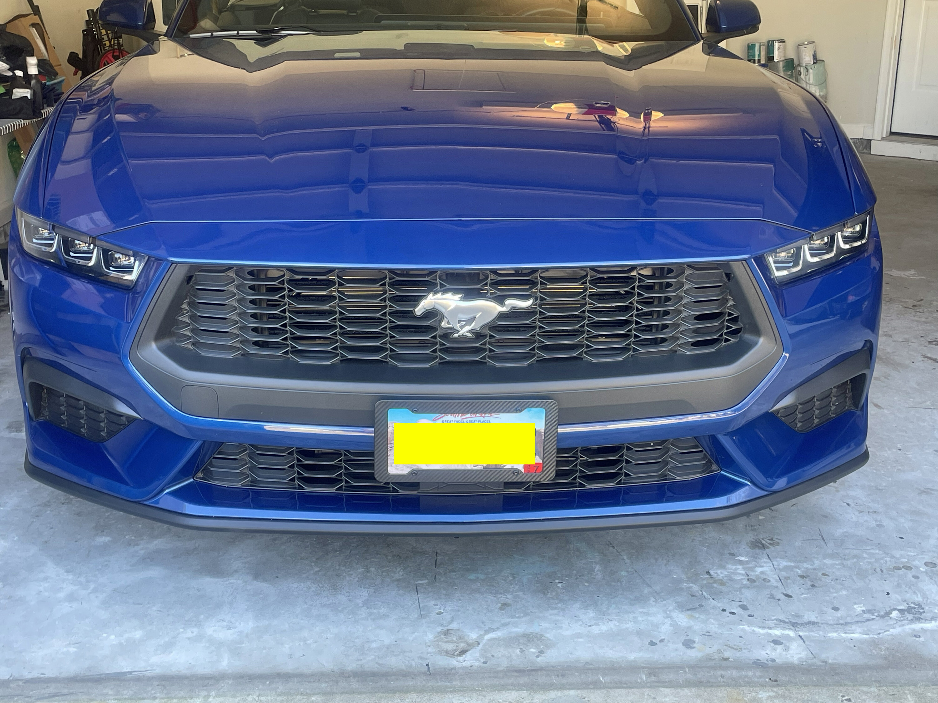 S650 Mustang 2024 GT With Co-Pilot360 Assist - Craig's Custom Mustang License Plate Bracket? HoodGaps