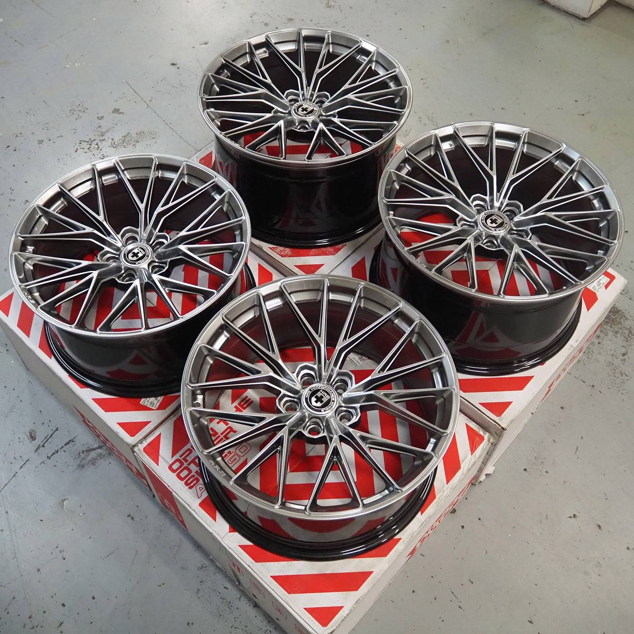 S650 Mustang HRE FF21 & FF28 on SALE - $2325 for the full set hre-ff28-liquid-metal-wheels-2