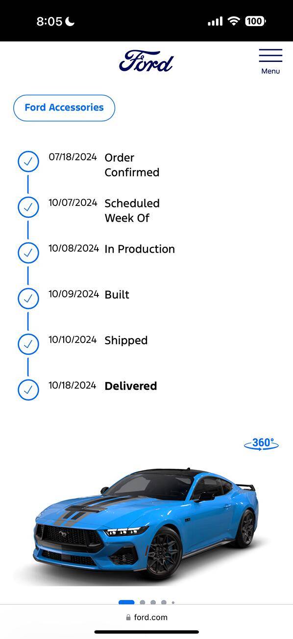 S650 Mustang Build date to delivery time IMG_0151