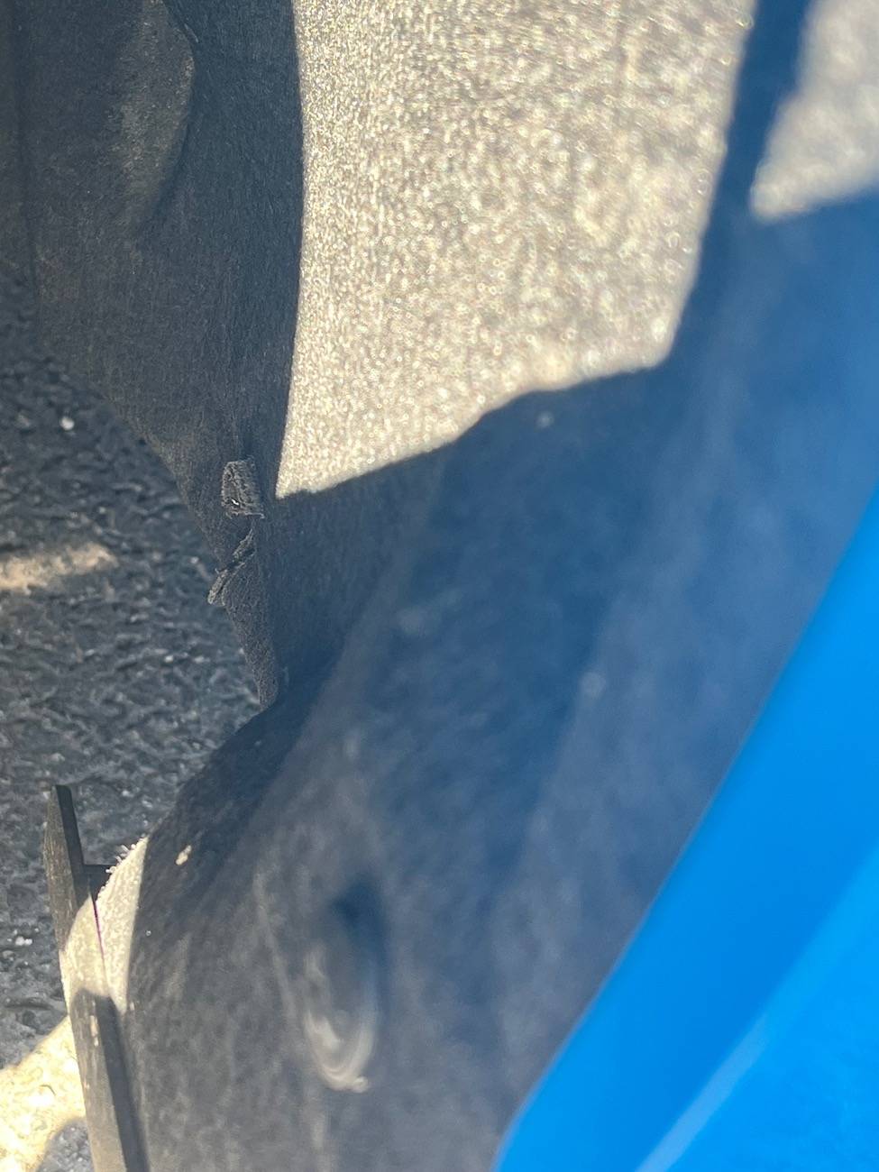 S650 Mustang Front Fender line holes gone IMG_0242