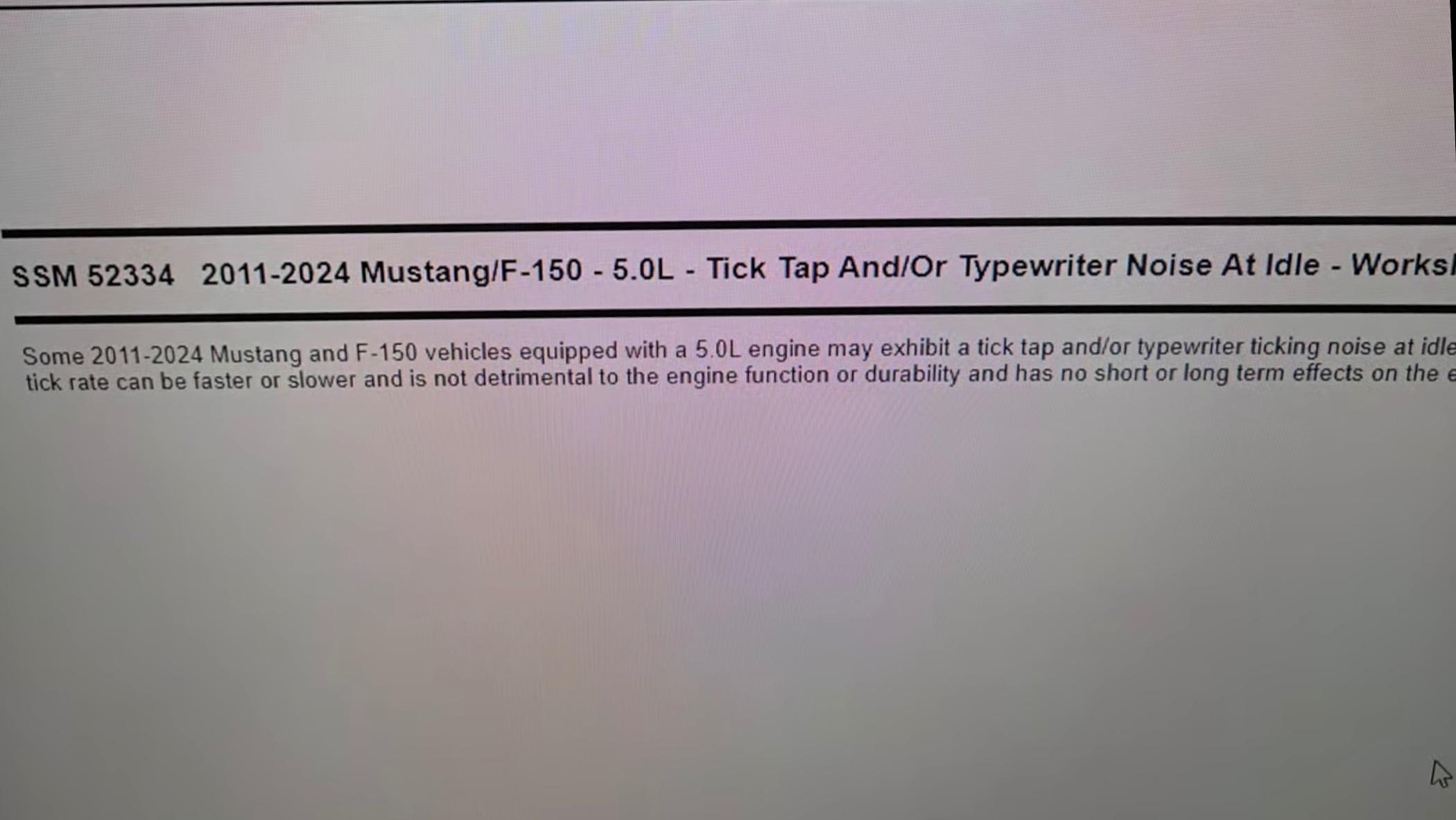 S650 Mustang TSB updated to add the typewriter tick on the 2024 models IMG_1206