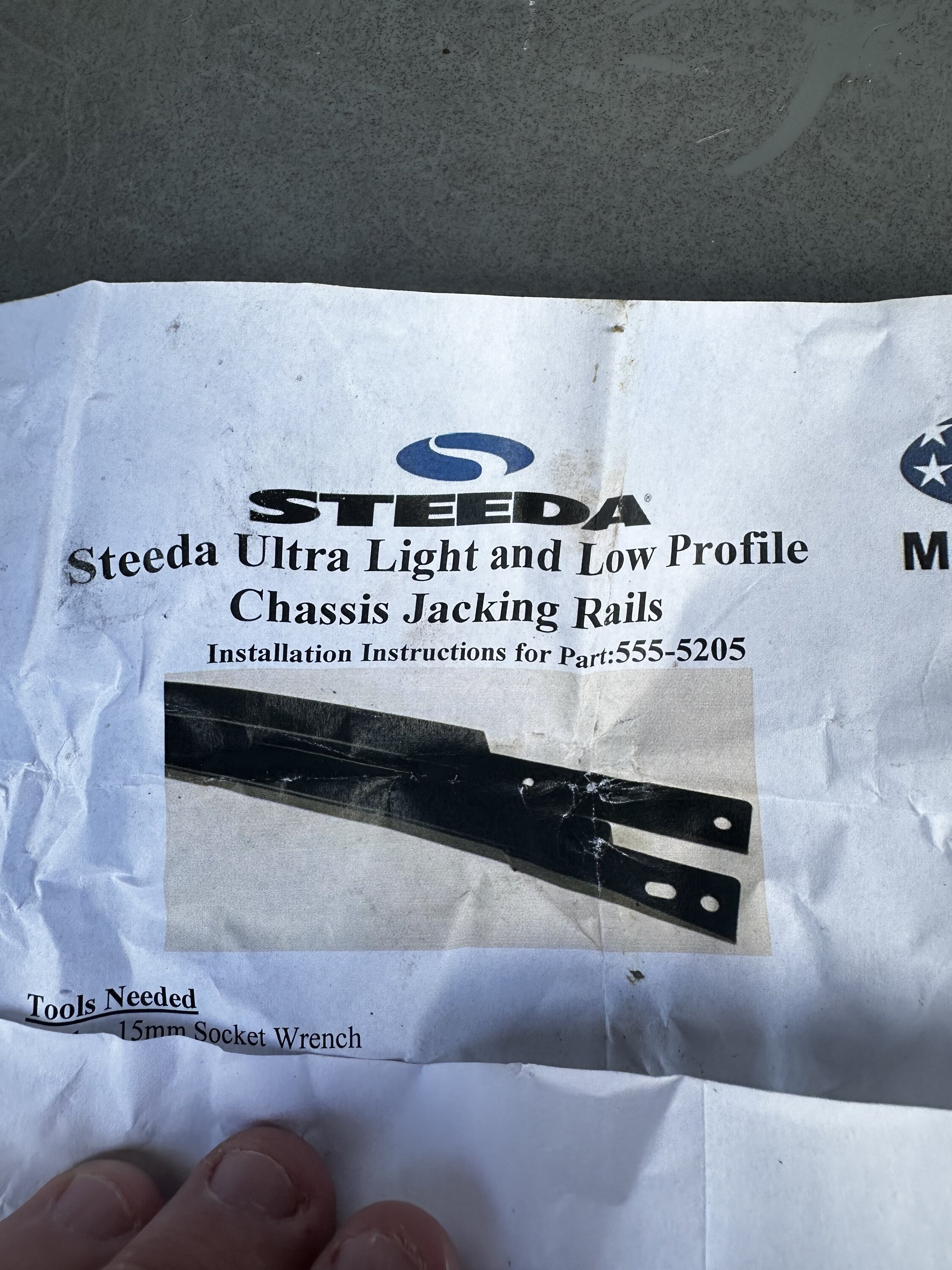 S650 Mustang Jacking rails IMG_1580