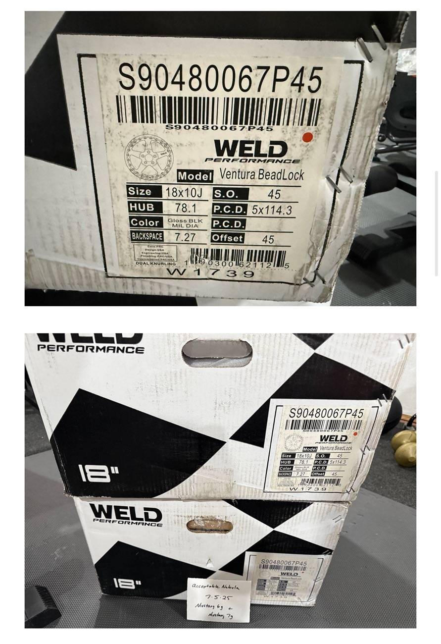S650 Mustang NIB Weld Ventura Beadlock 18x10 Drag Radials $1650 IMG_1596