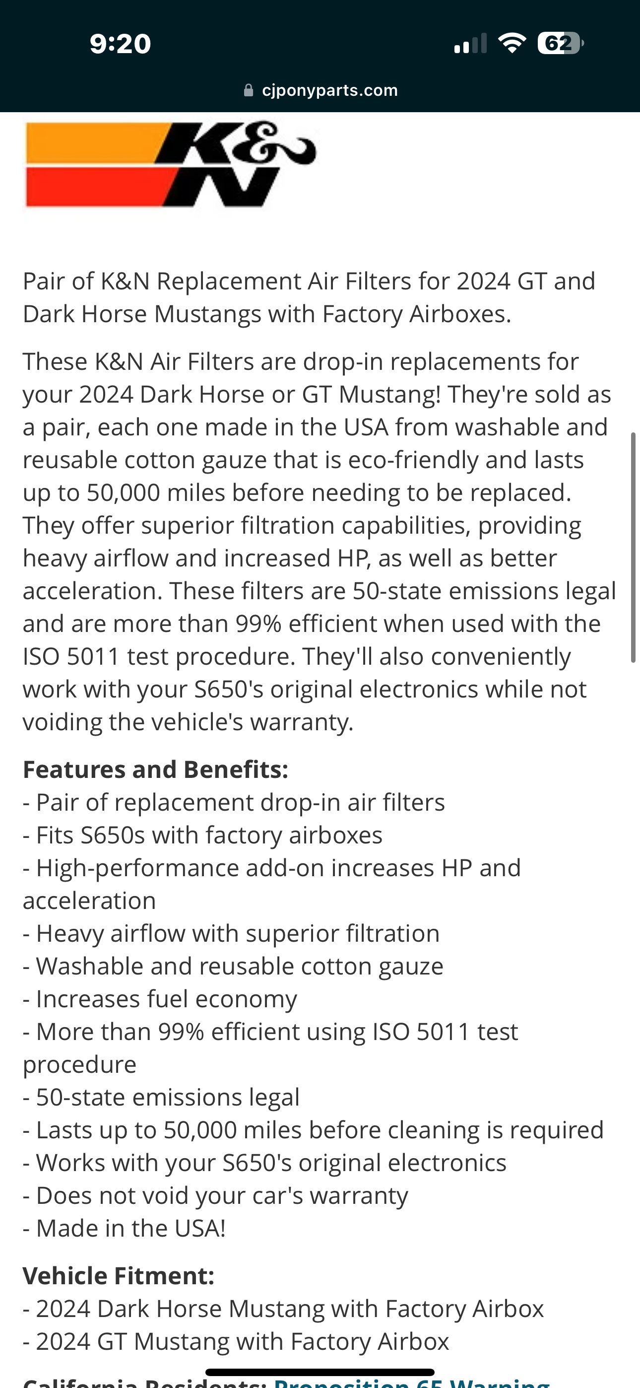 S650 Mustang K&N Filter IMG_1623